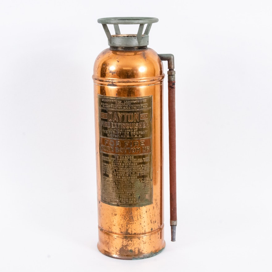 Vintage Copper Fyr-Fyter Fire Extinguisher