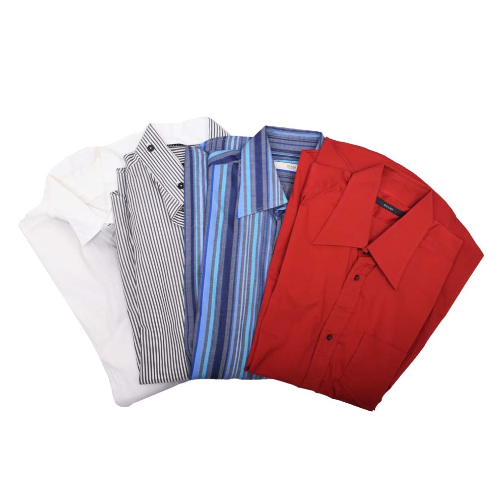 Men's Button Down Shirts Including Prada, Gucci, and Givenchy