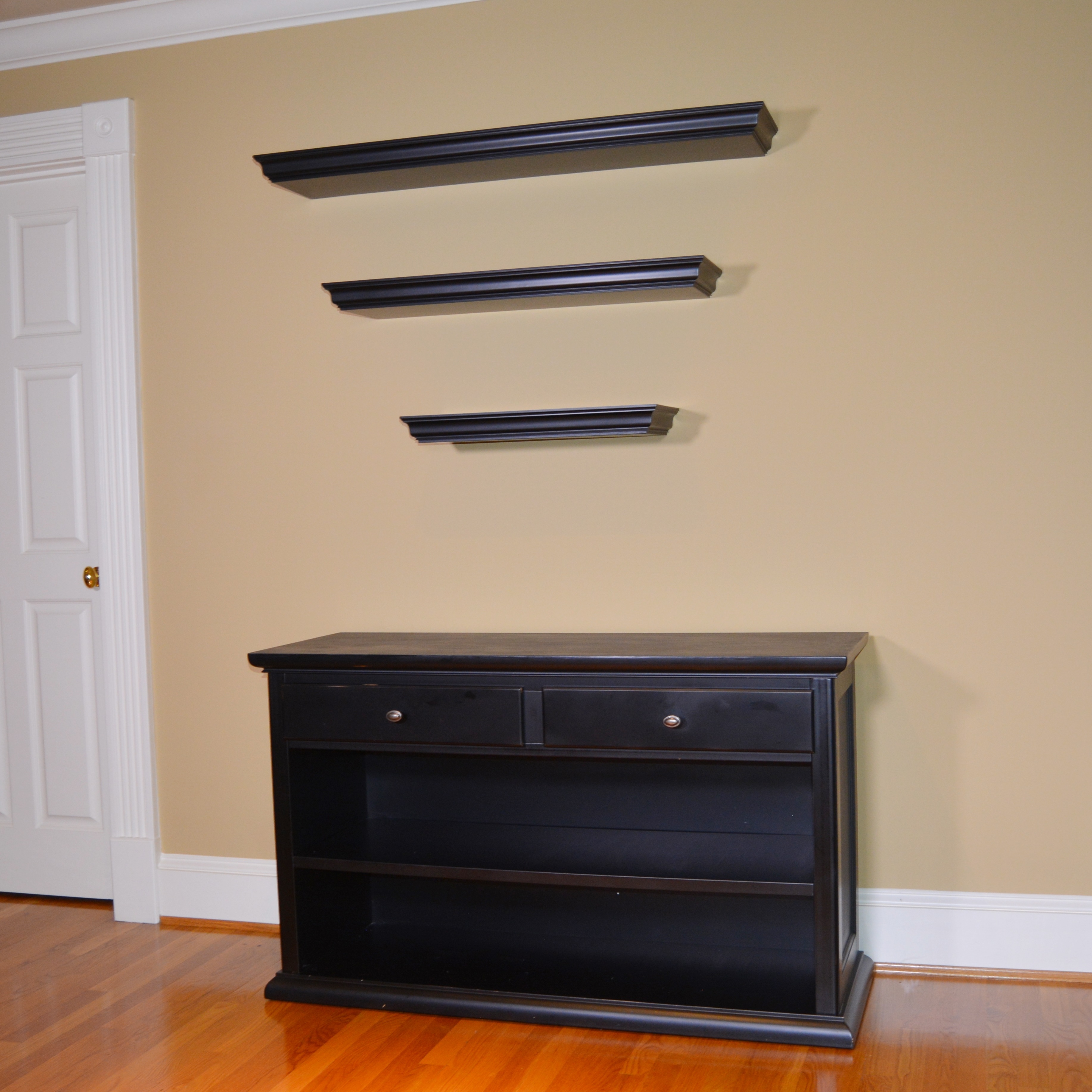 Contemporary "New Nantucket" Media Console and Wall Shelves by Pottery Barn