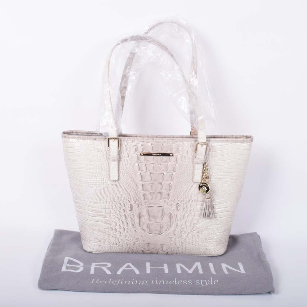 Brahmin Melbourne Croc Embossed Leather Asher Tote