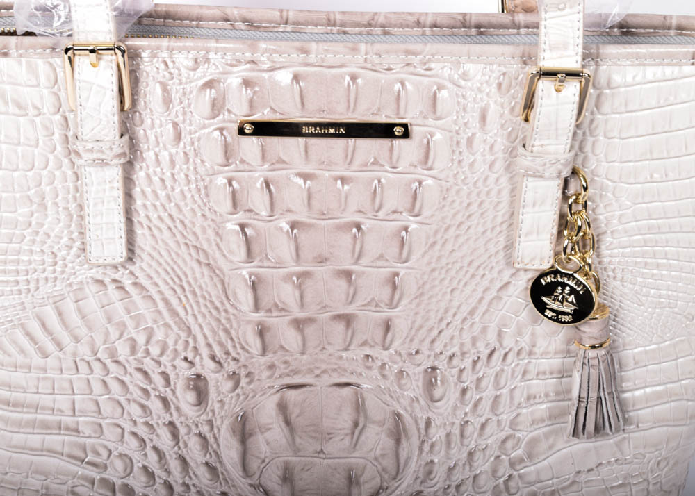 Brahmin Melbourne Croc Embossed Leather Asher Tote