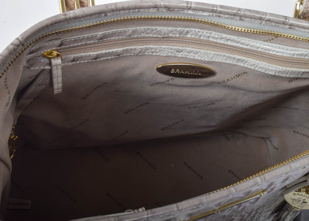 Brahmin Melbourne Croc Embossed Leather Asher Tote