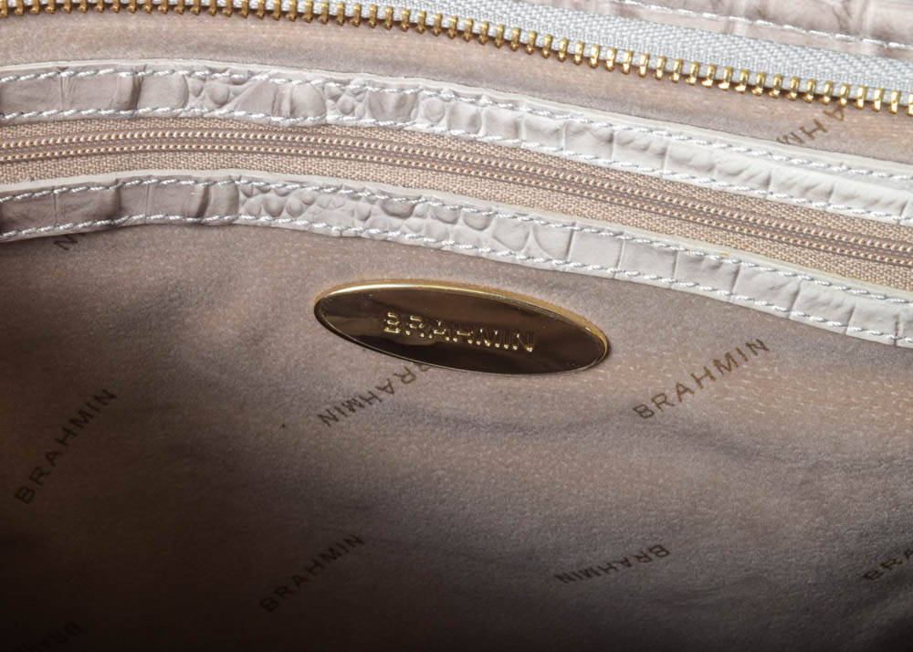 Brahmin Melbourne Croc Embossed Leather Asher Tote