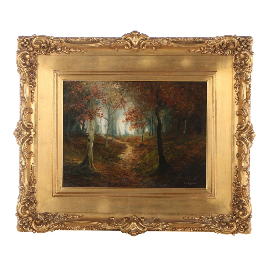 A.T. Bazane Landscape Oil Painting