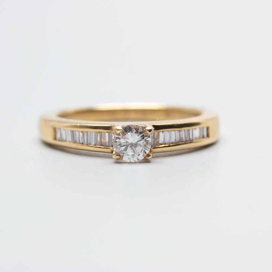 18K Yellow Gold Diamond Ring