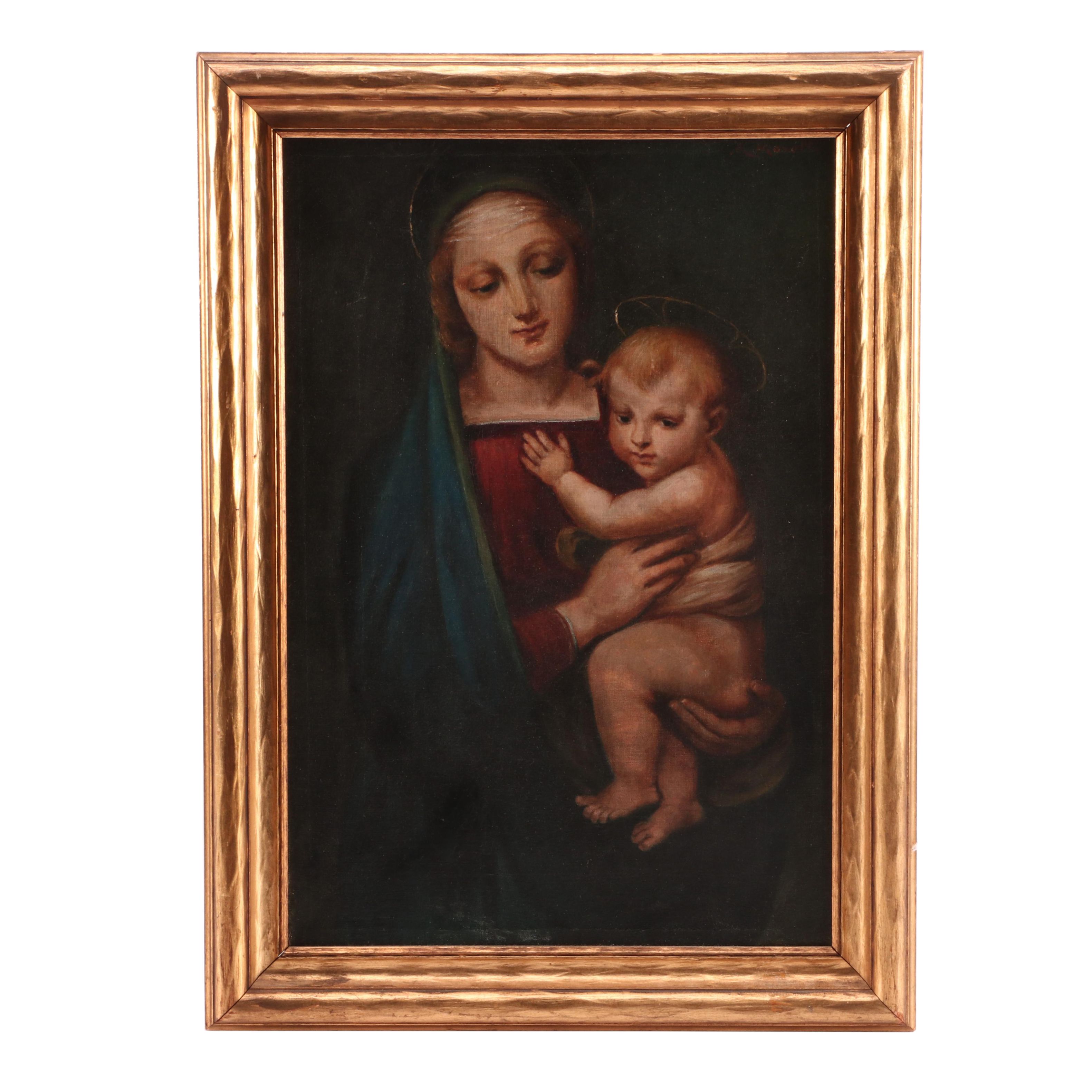 Copy Oil Painting after Raphael "Madonna and Child"
