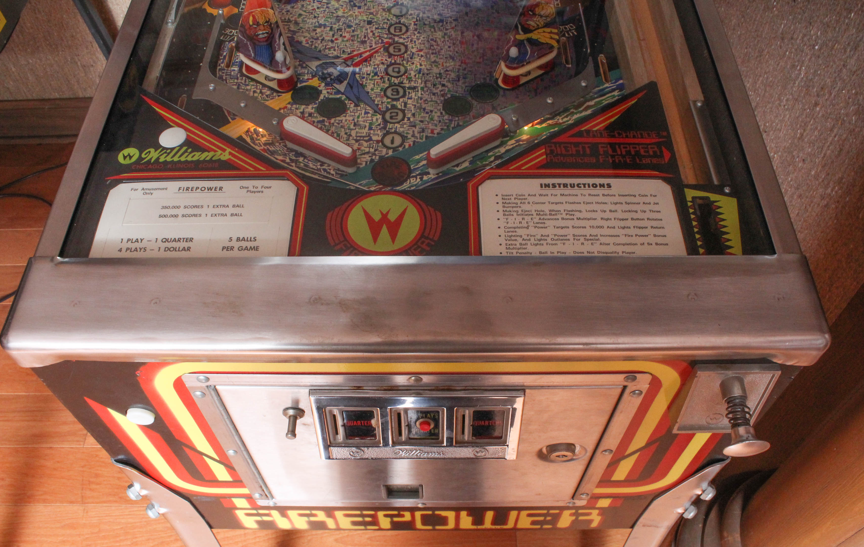 1980 Williams Multi-Ball "Firepower" Pinball Machine