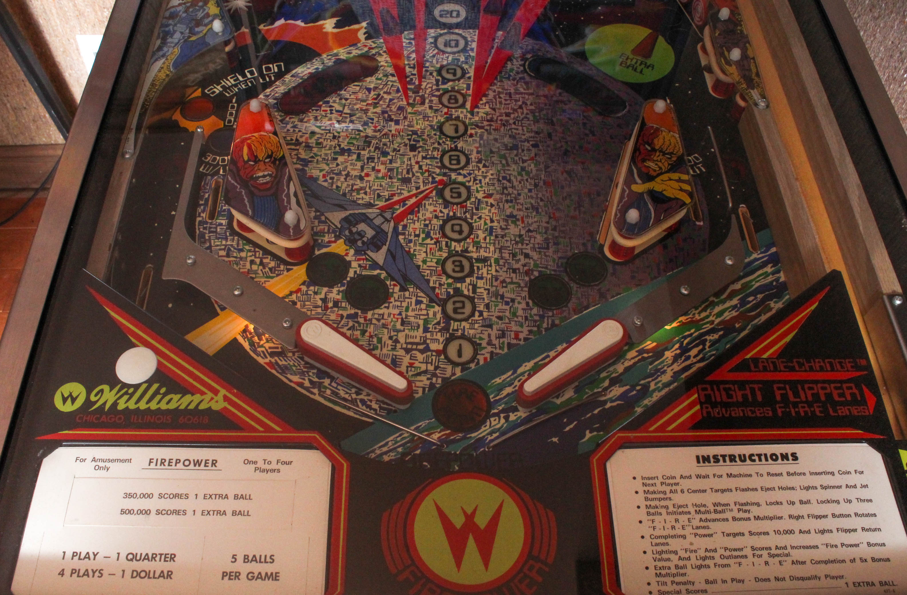 1980 Williams Multi-Ball "Firepower" Pinball Machine