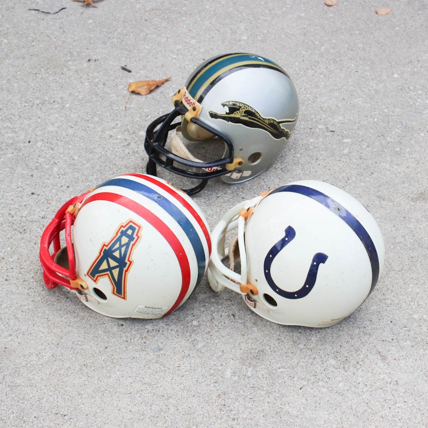 Vintage AFC South Division Football Helmets