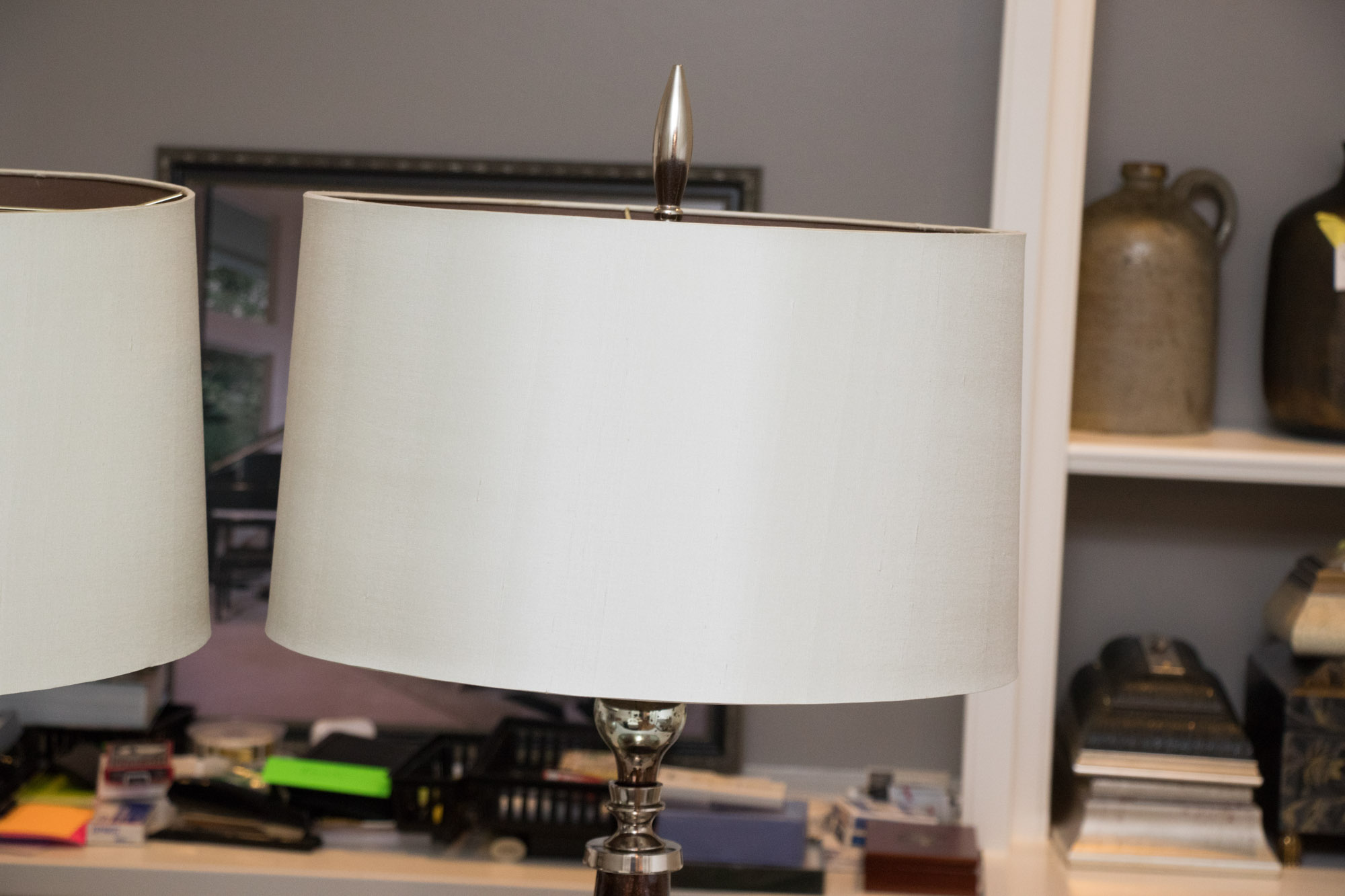 John-Richard Collection Hand-Blown "Rainwater on Glass" Table Lamps