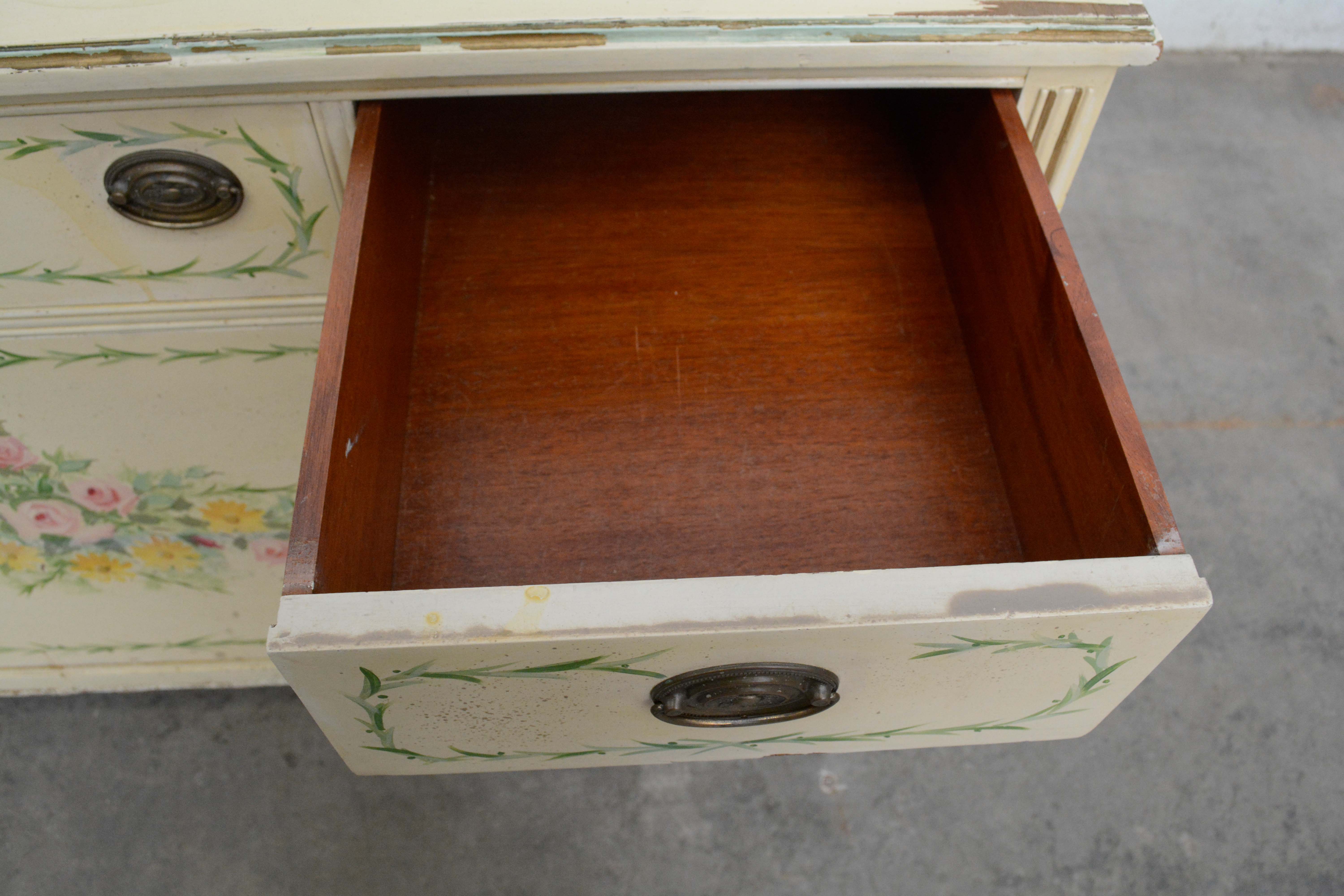 French Provincial Style Painted Wood Chest of Drawers, Early/Mid 20th Century
