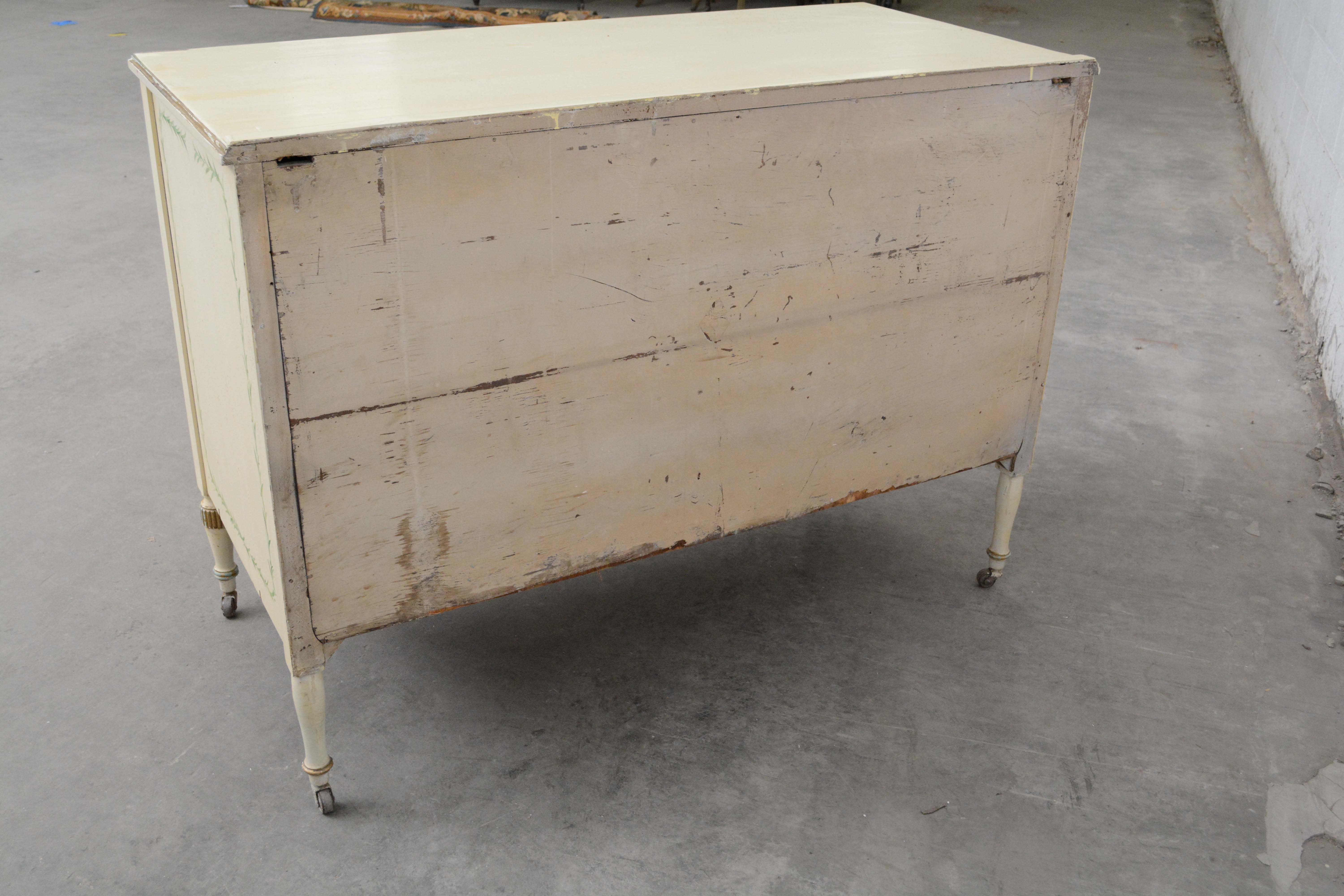 French Provincial Style Painted Wood Chest of Drawers, Early/Mid 20th Century