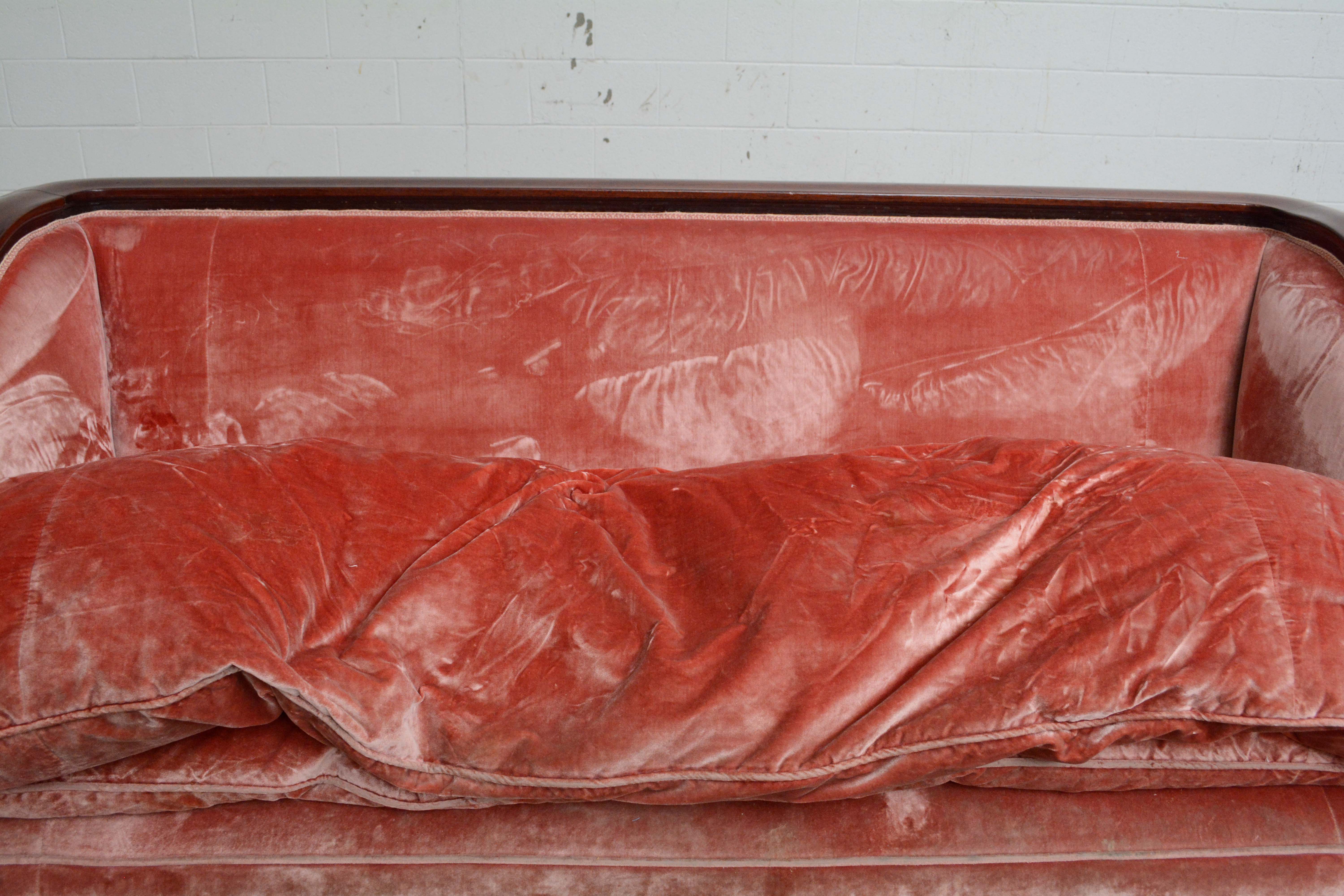 American Empire Style Mahogany Sofa, Early 20th Century