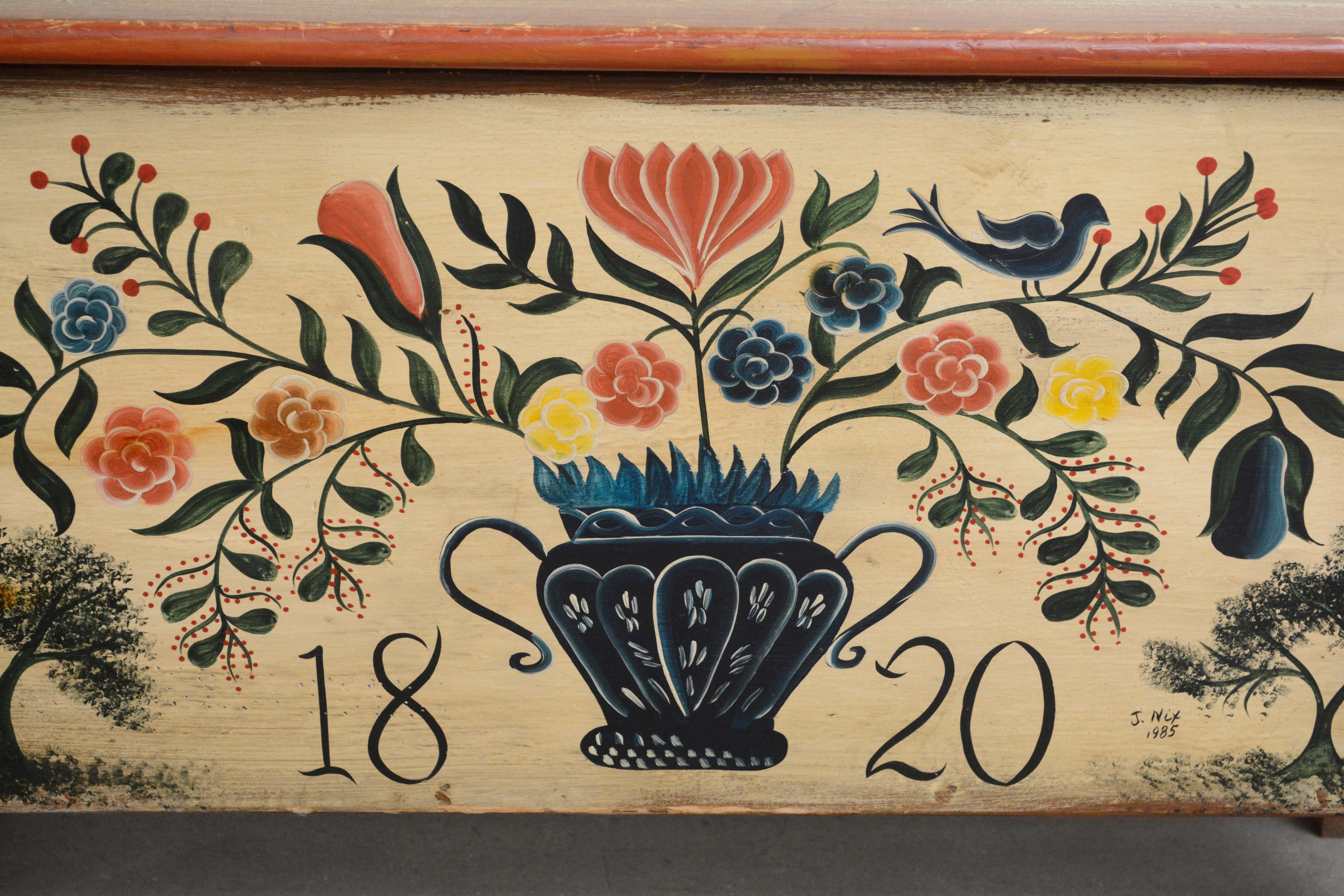 Painted Chest by Habersham Plantation, Late 20th Century