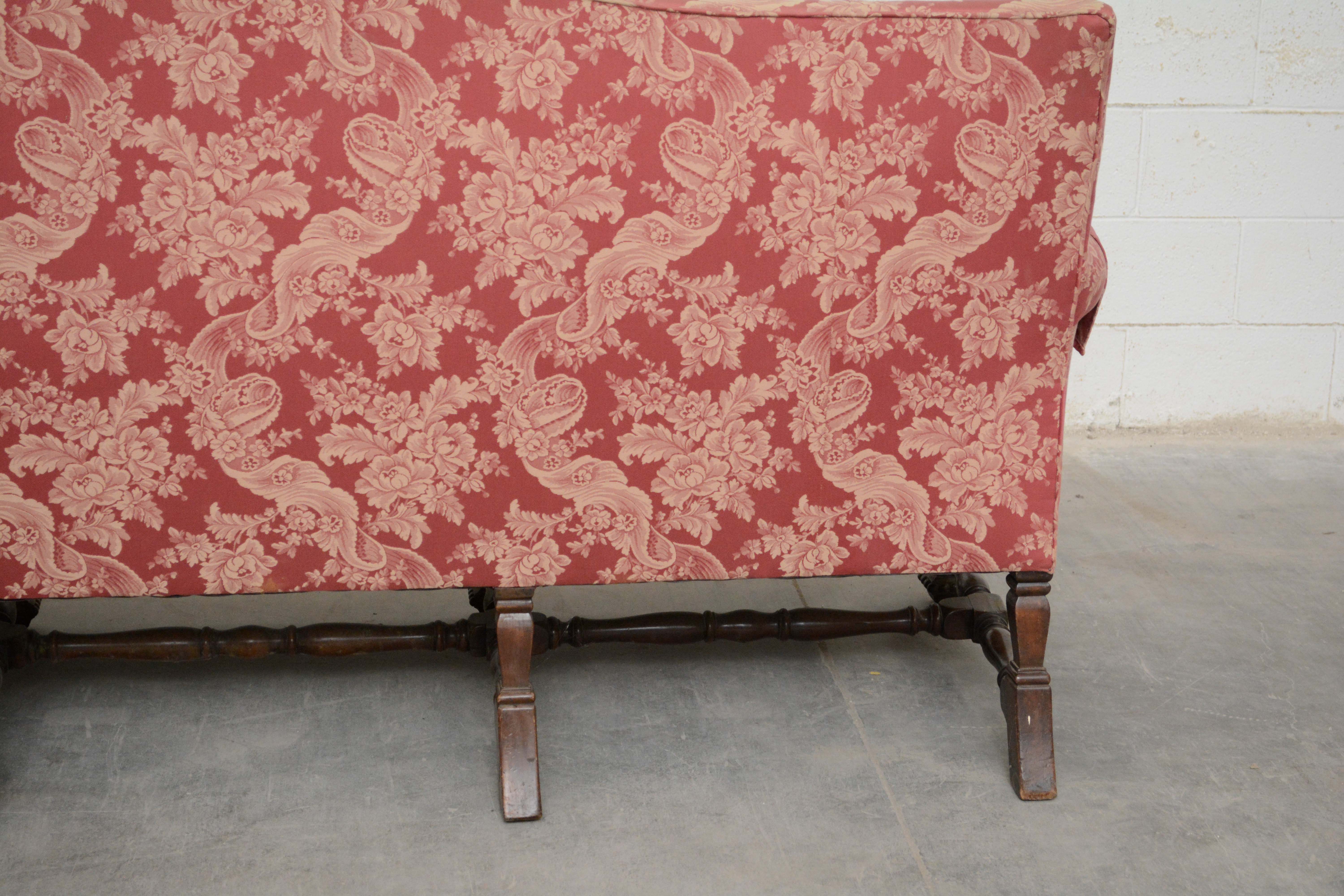 Renaissance Revival Style Upholstered Sofa, Early 20th Century