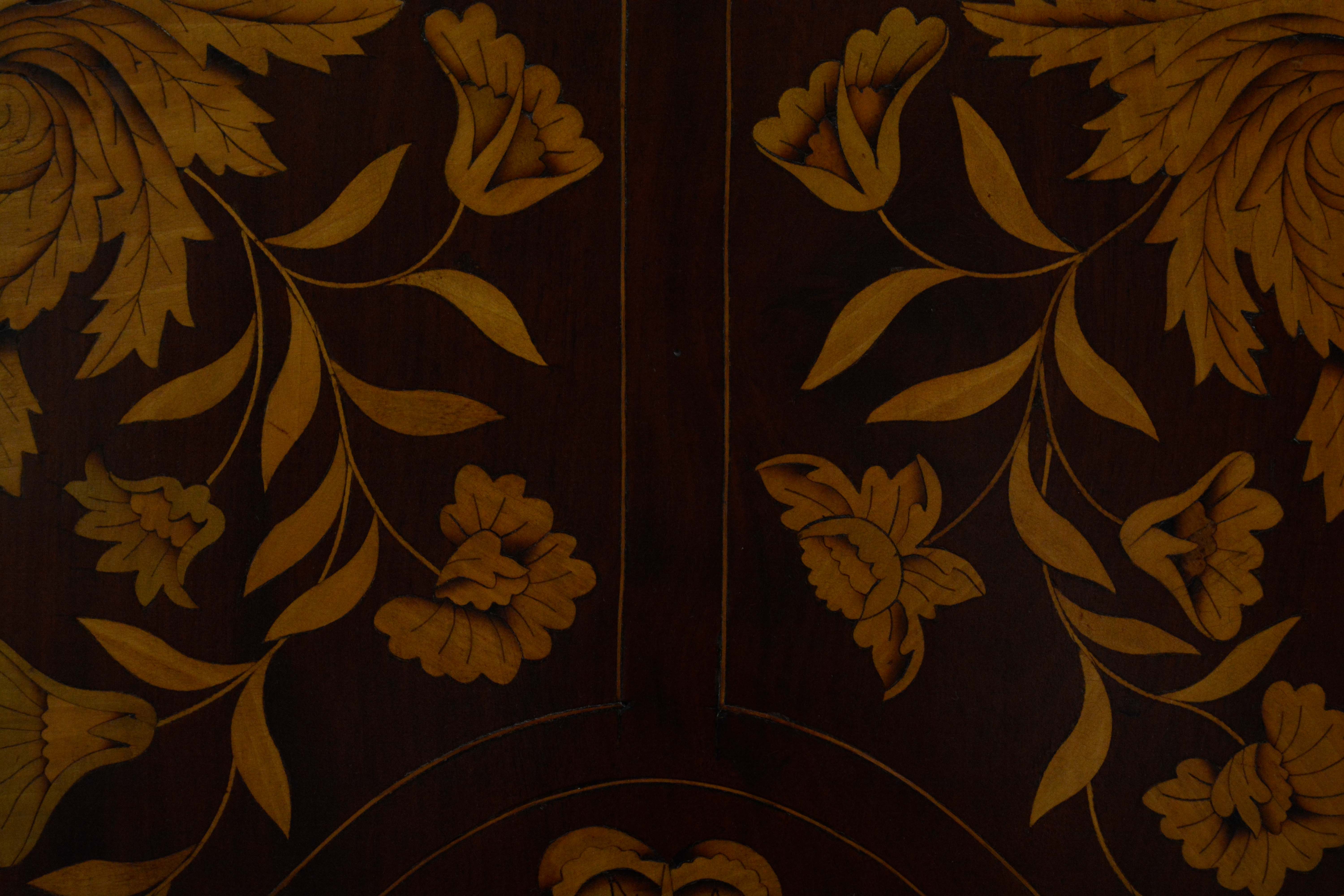 Dutch Walnut and Marquetry Chest of Drawers, Mid 19th Century