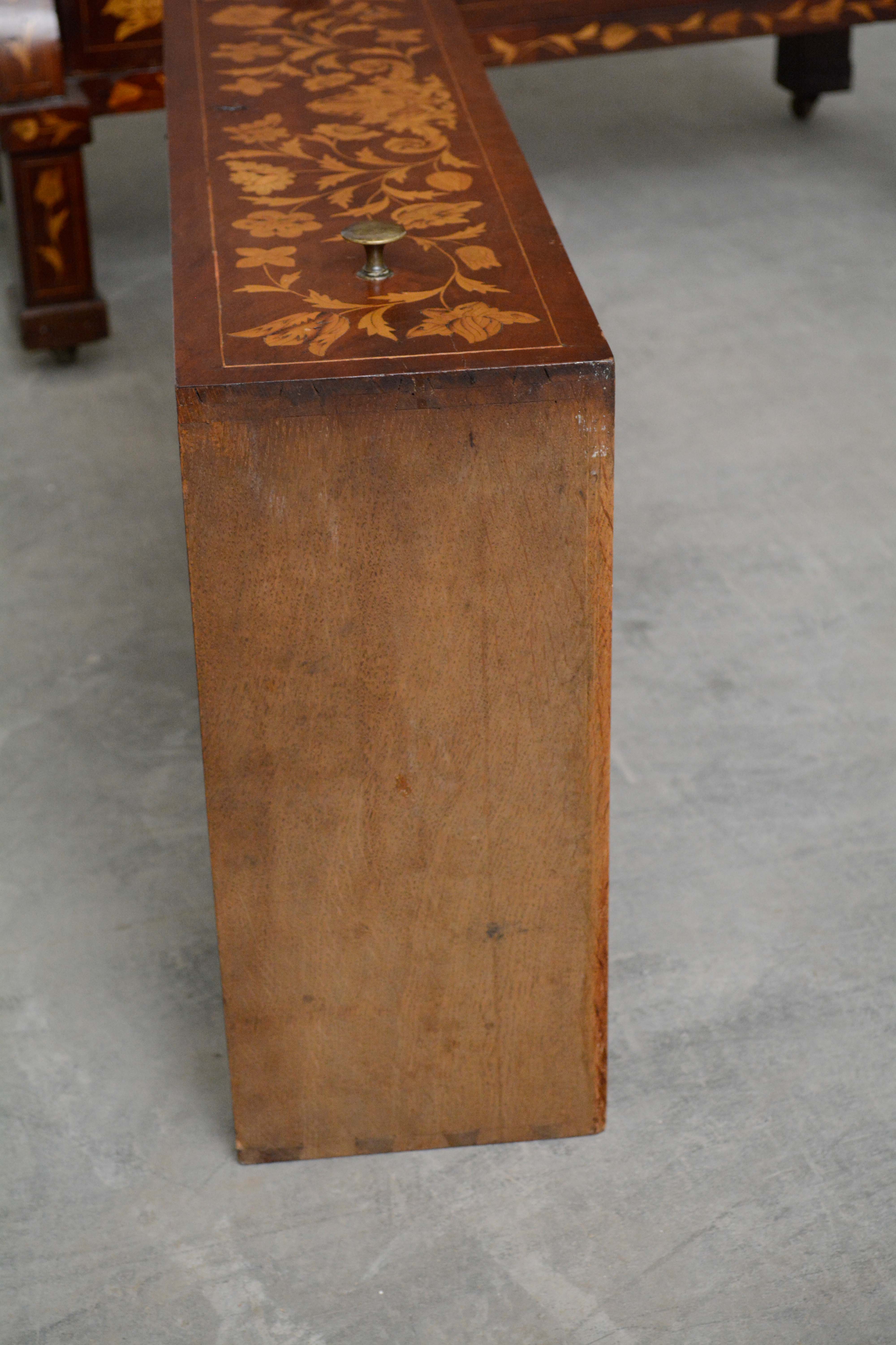 Dutch Walnut and Marquetry Chest of Drawers, Mid 19th Century