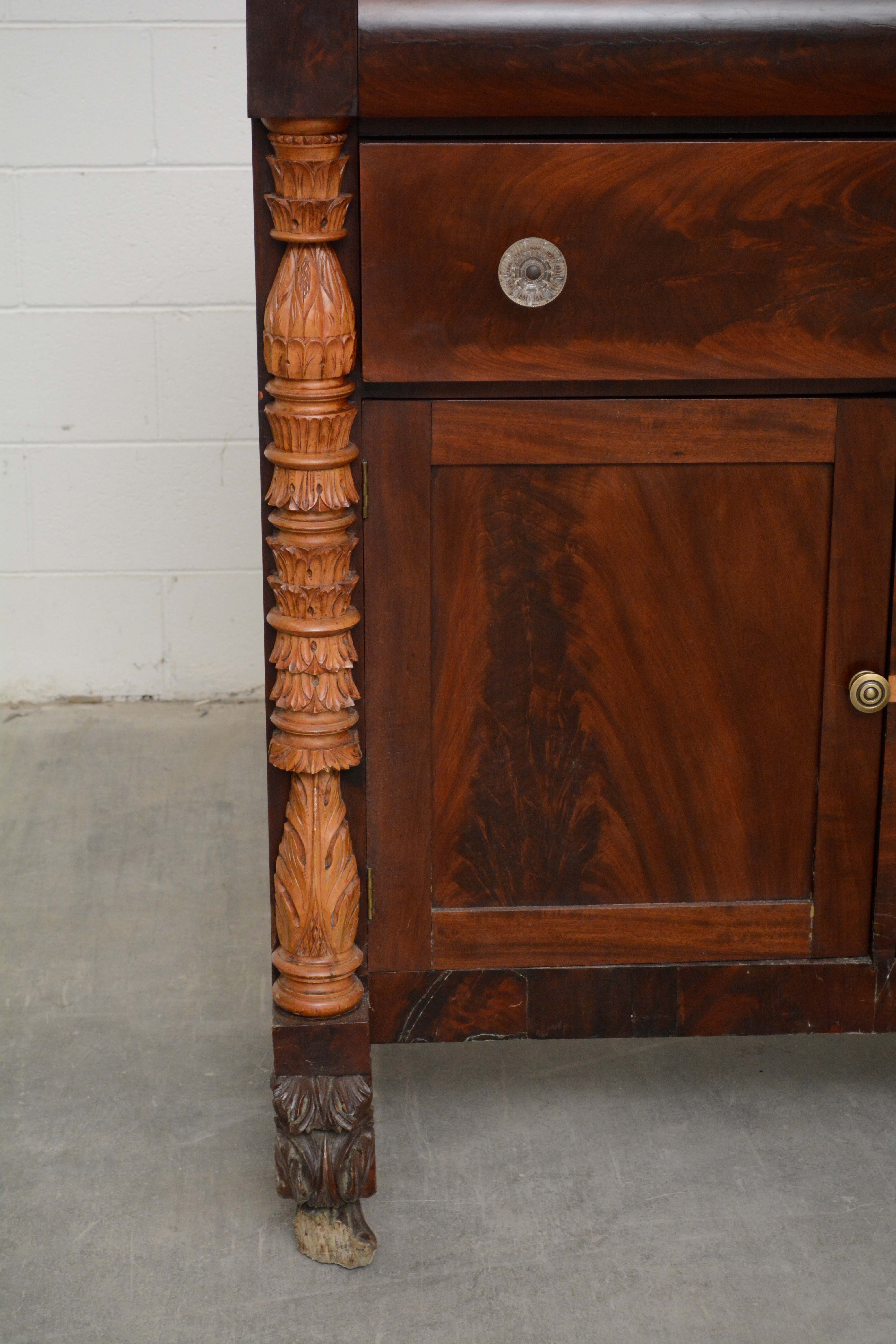 Classical Flame Mahogany Jackson Press, Circa 1830
