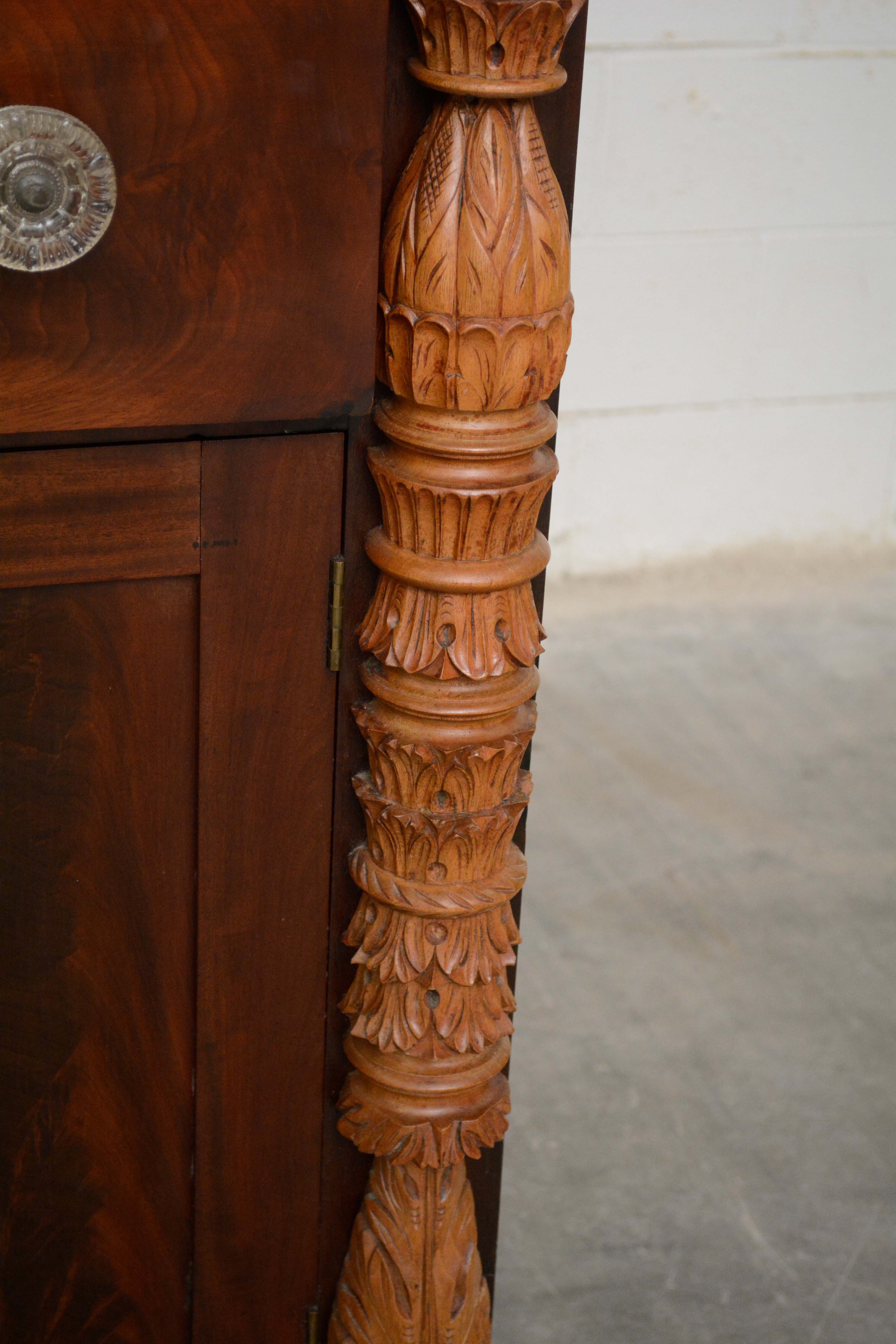 Classical Flame Mahogany Jackson Press, Circa 1830