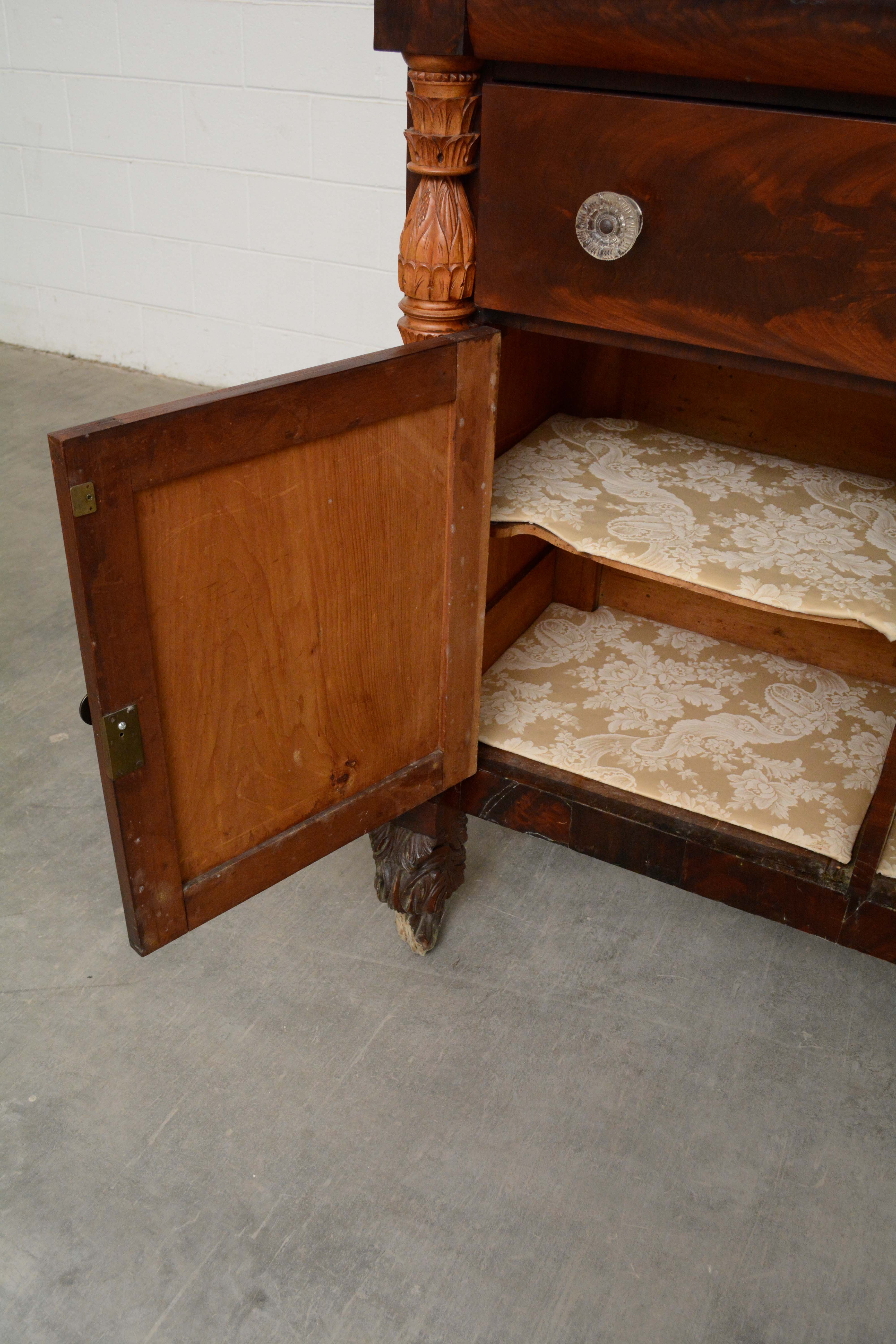 Classical Flame Mahogany Jackson Press, Circa 1830