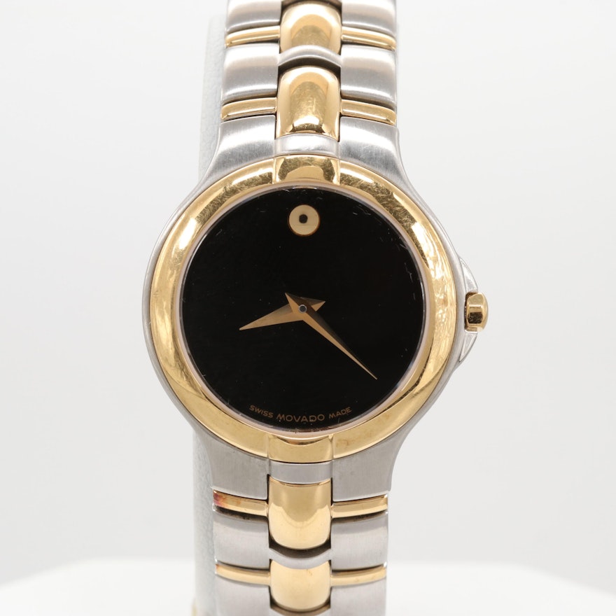 Movado Two-Tone Stainless Steel  "Museum Piece" Wristwatch