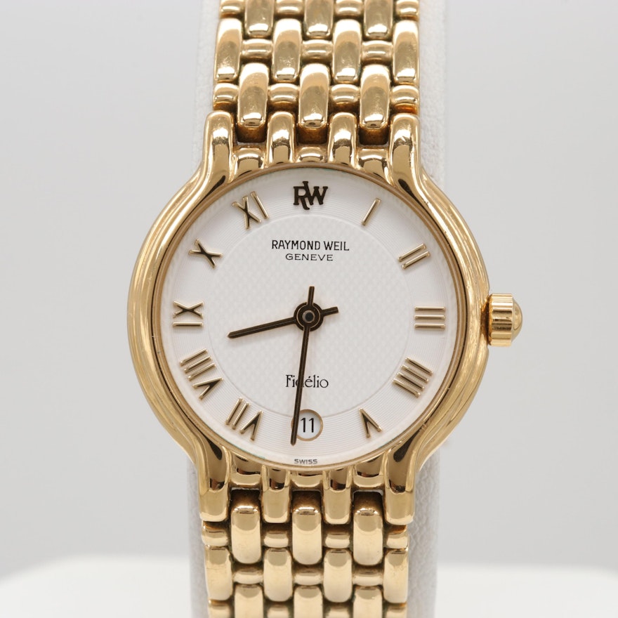 Raymond Weil Fidélio 18K Gold Plated Quartz Wristwatch