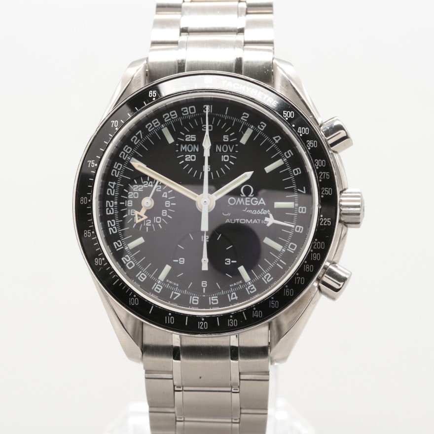 Omega Speedmaster Chronograph Mark 40 Triple Calendar Steel Wristwatch
