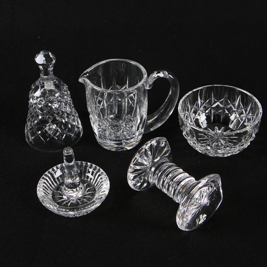 Waterford Crystal Serveware with Ring Holder and "Alana" Hand Bell