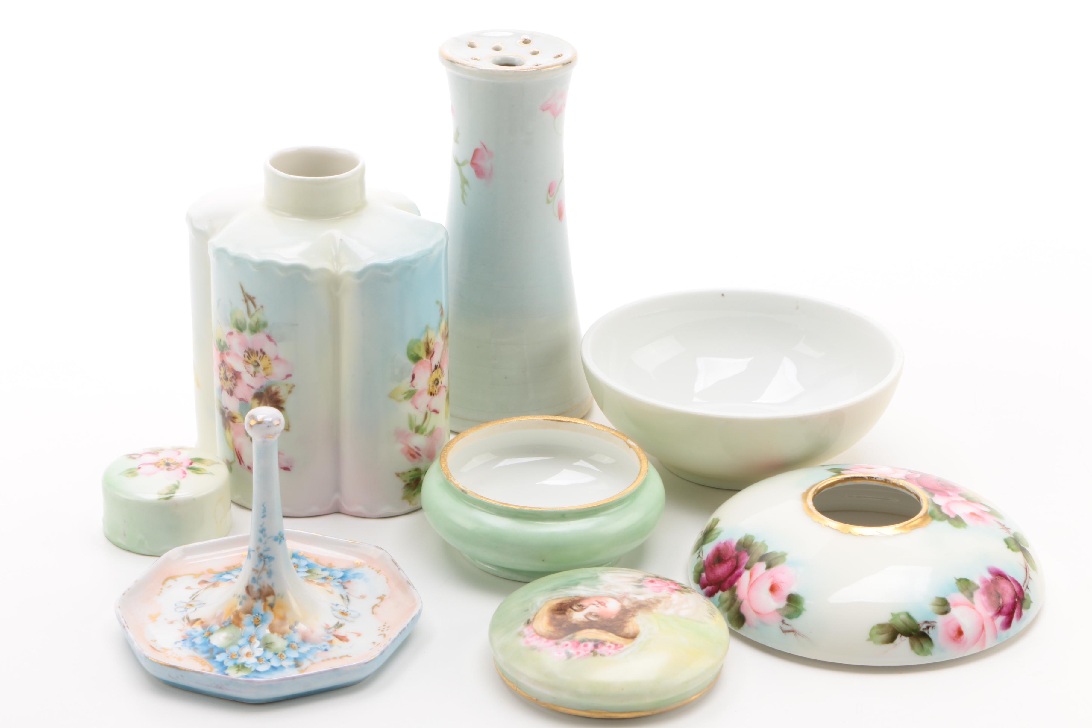 Porcelain Vanity Accessories including MZ Austria