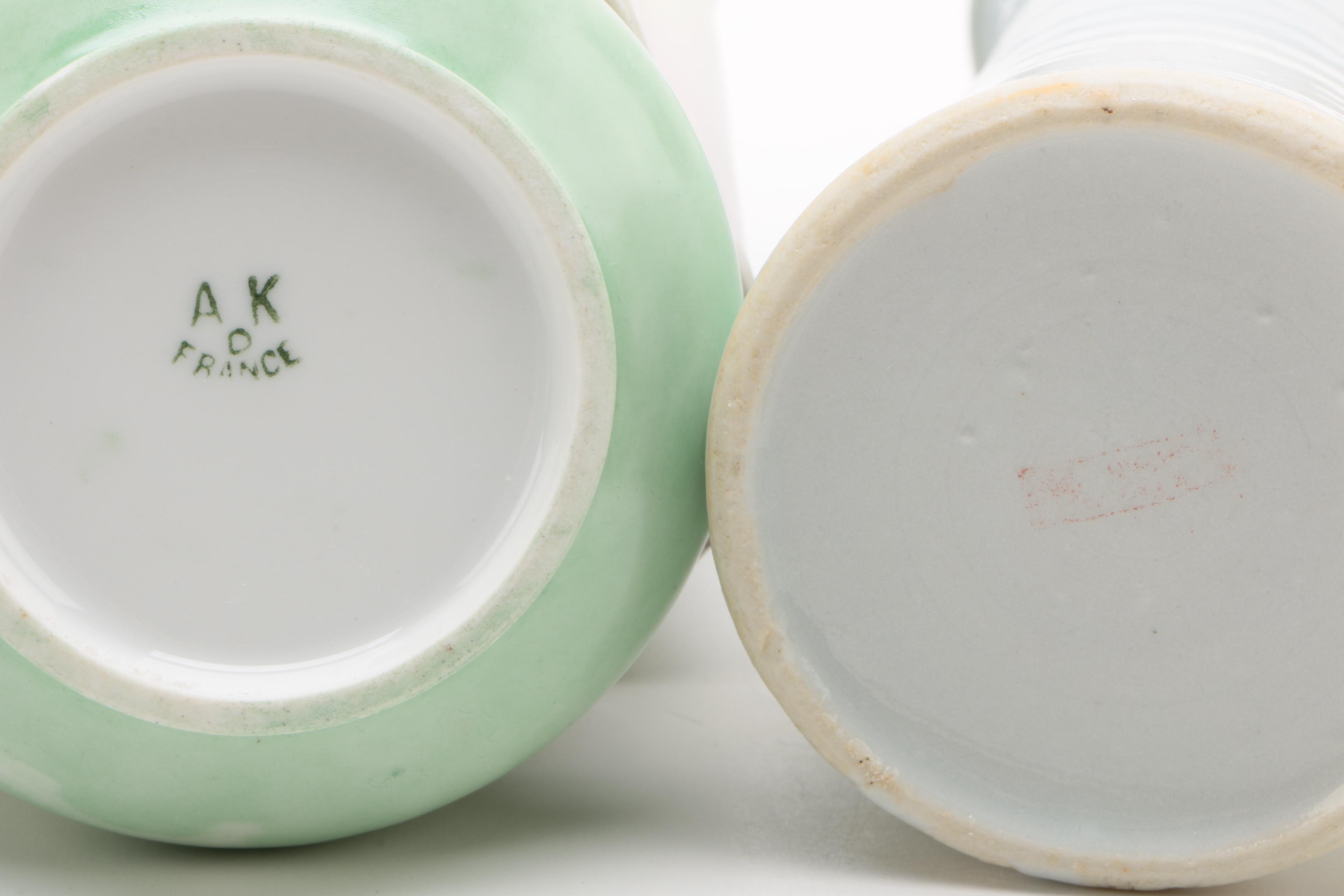 Porcelain Vanity Accessories including MZ Austria