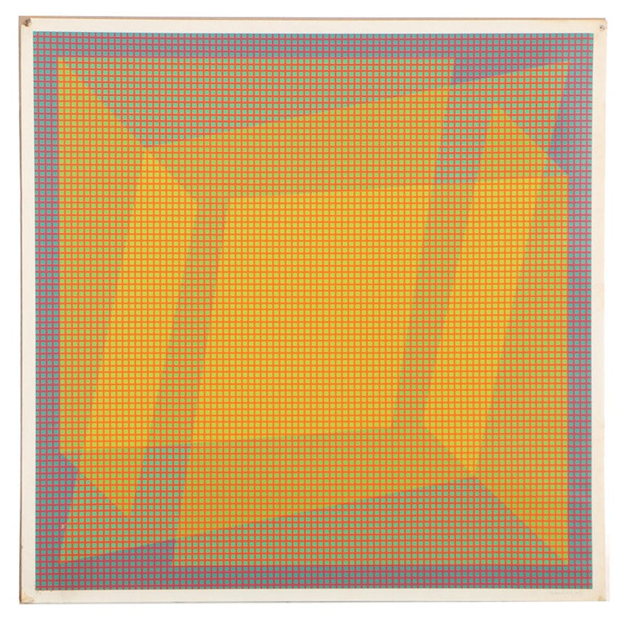 Julian Stanczak Serigraph "Folded"