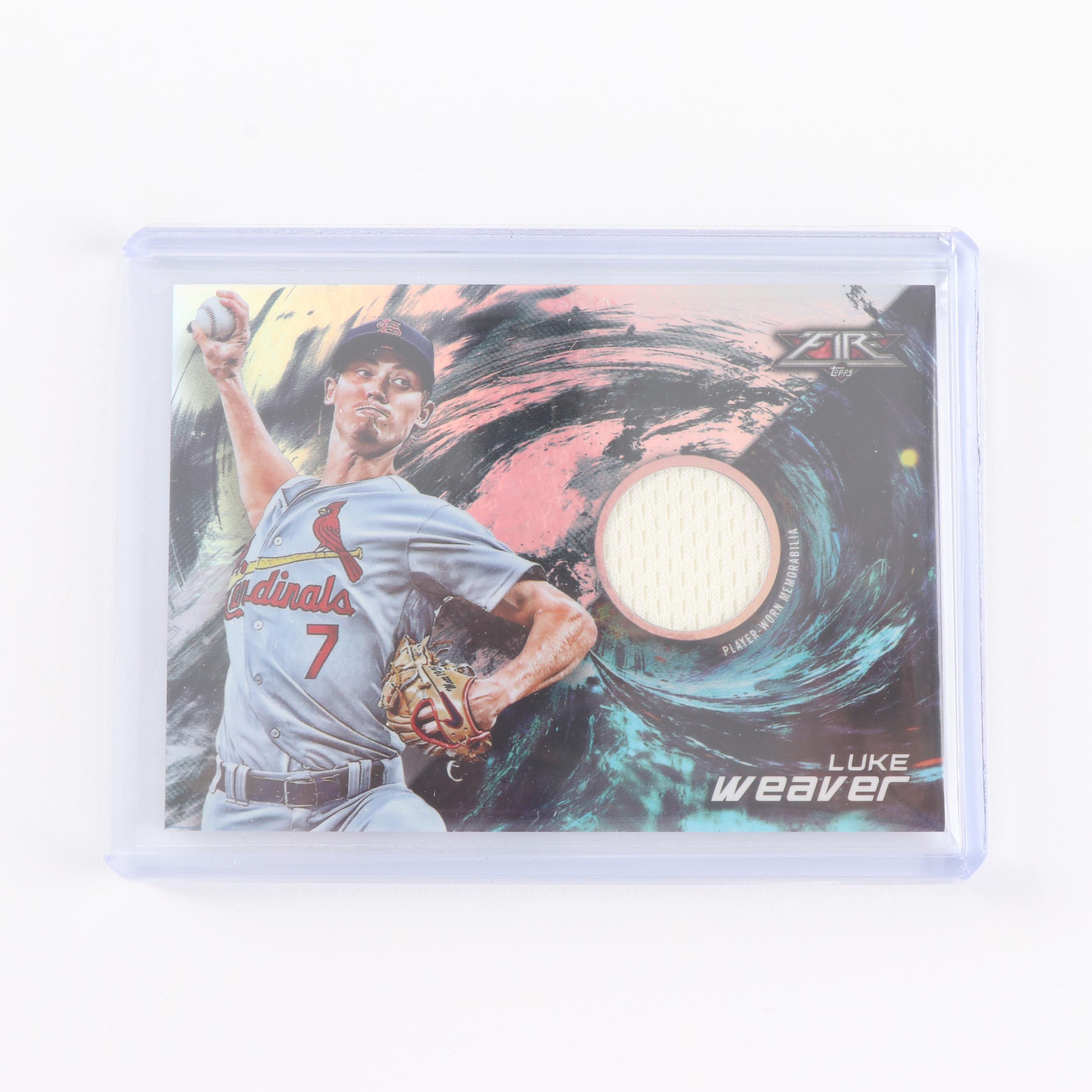 Luke Weaver, Garrett Cooper and Andrew Benintendi Topps Jersey Cards