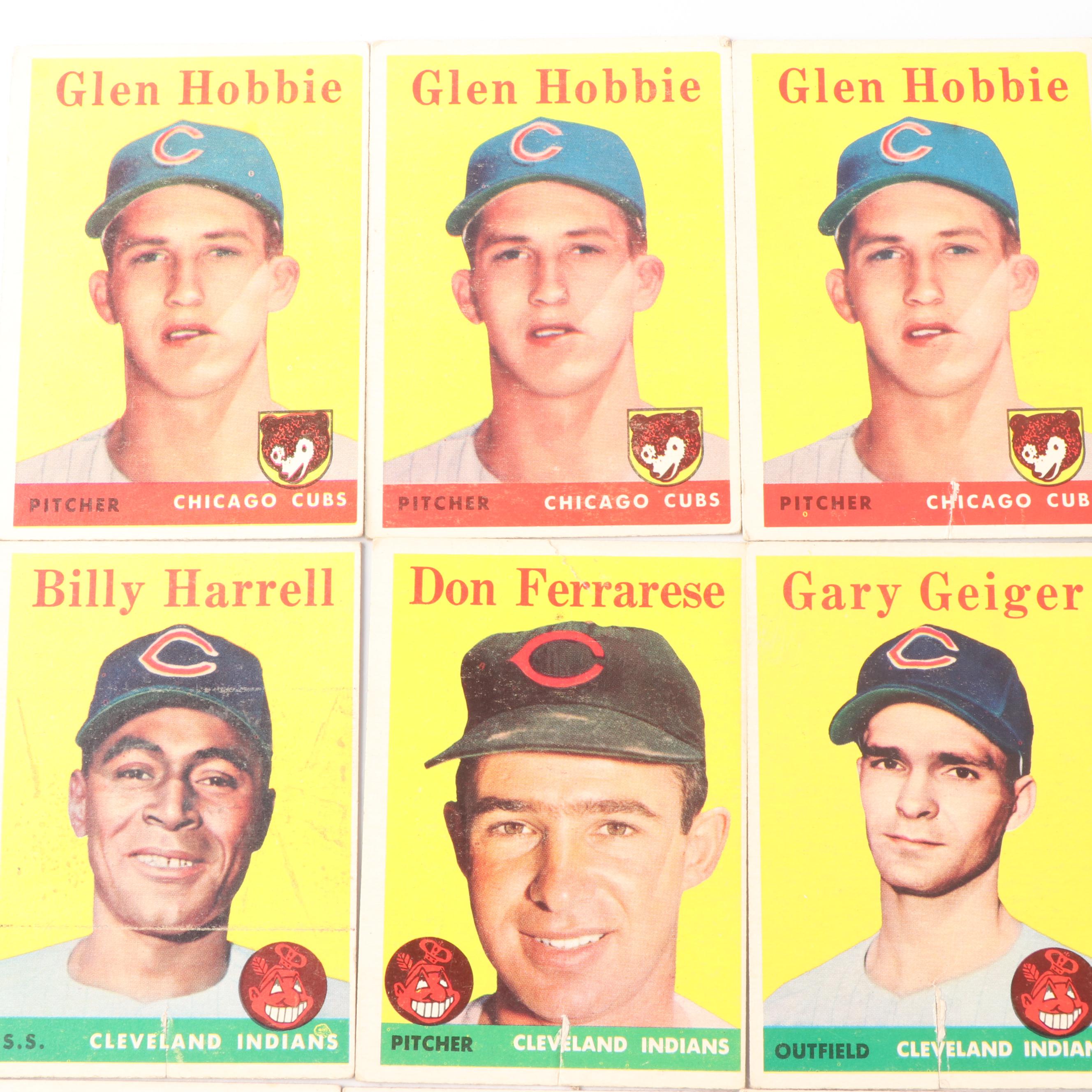 1957-1958 Topps Baseball Cards including Preston Ward
