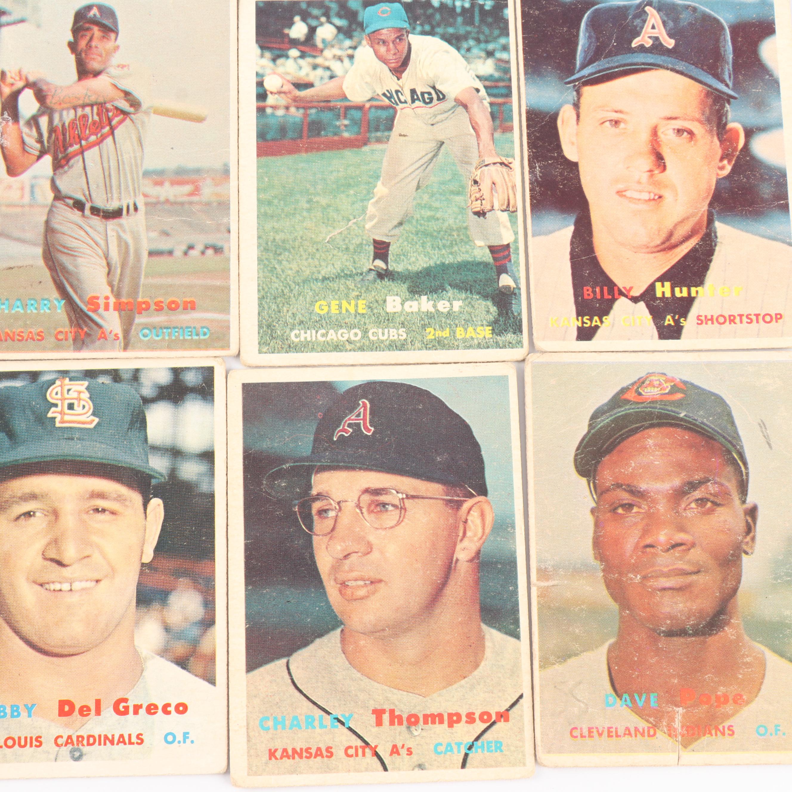 1957-1958 Topps Baseball Cards including Preston Ward