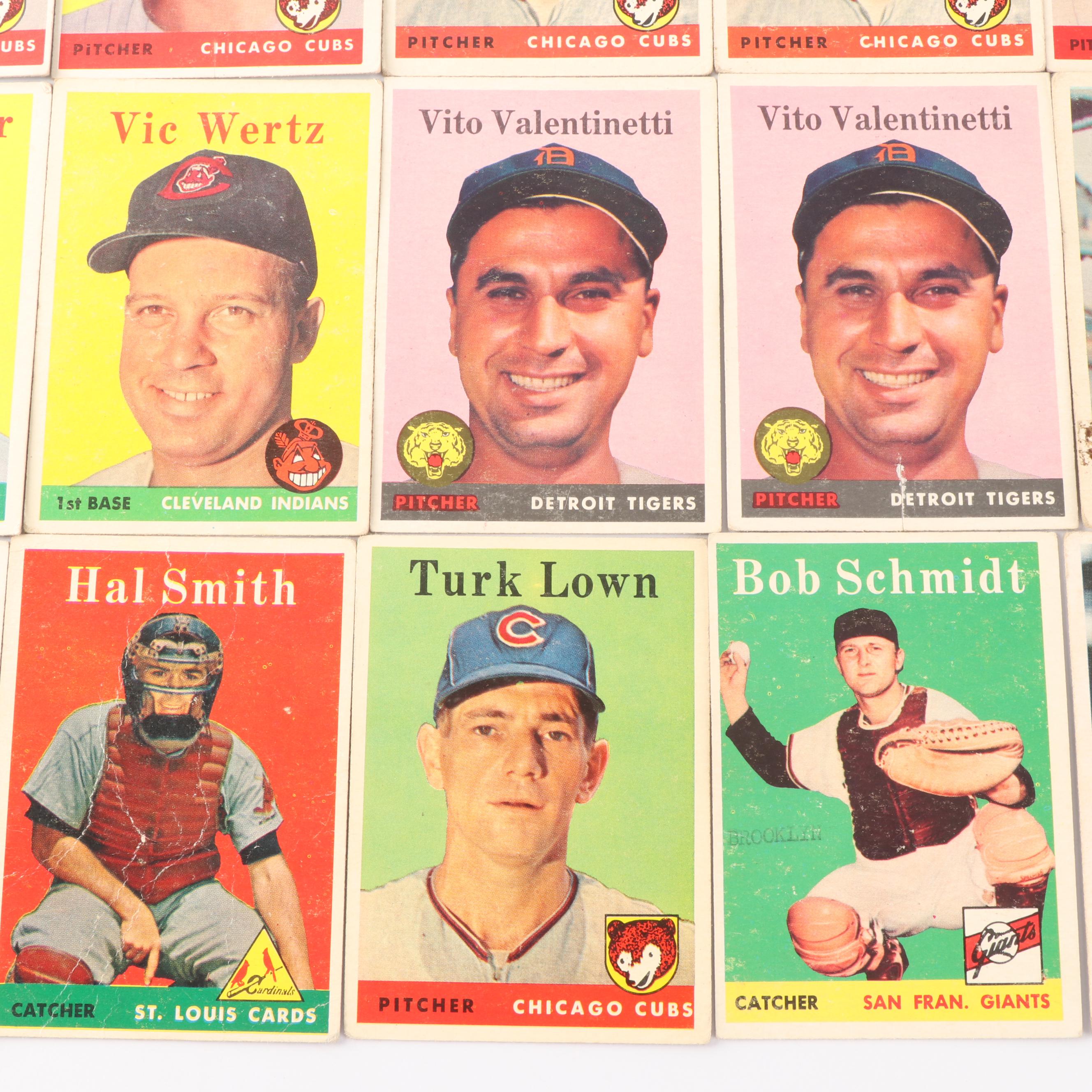 1957-1958 Topps Baseball Cards including Preston Ward