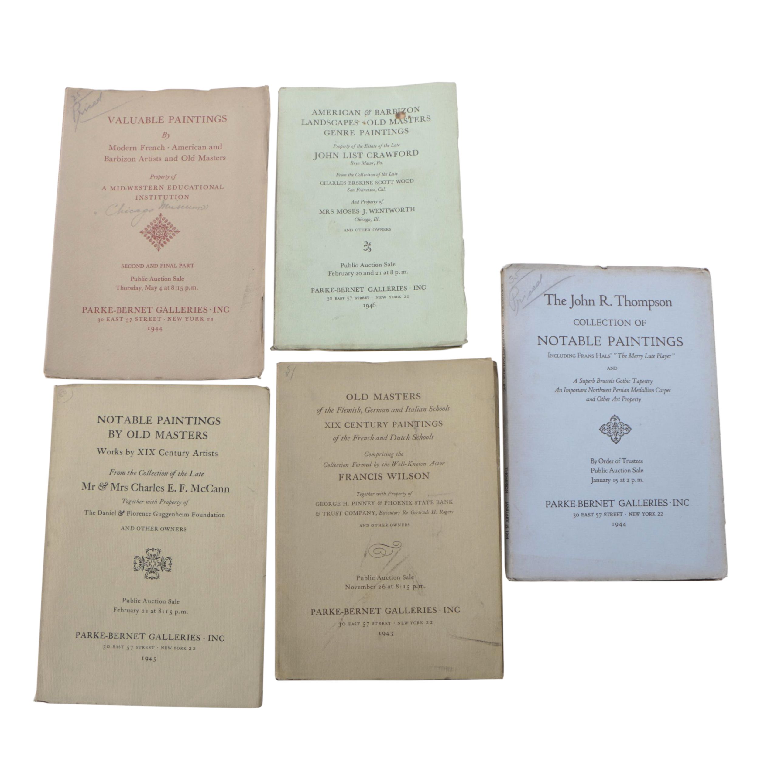 Vintage Art Auction Catalogs