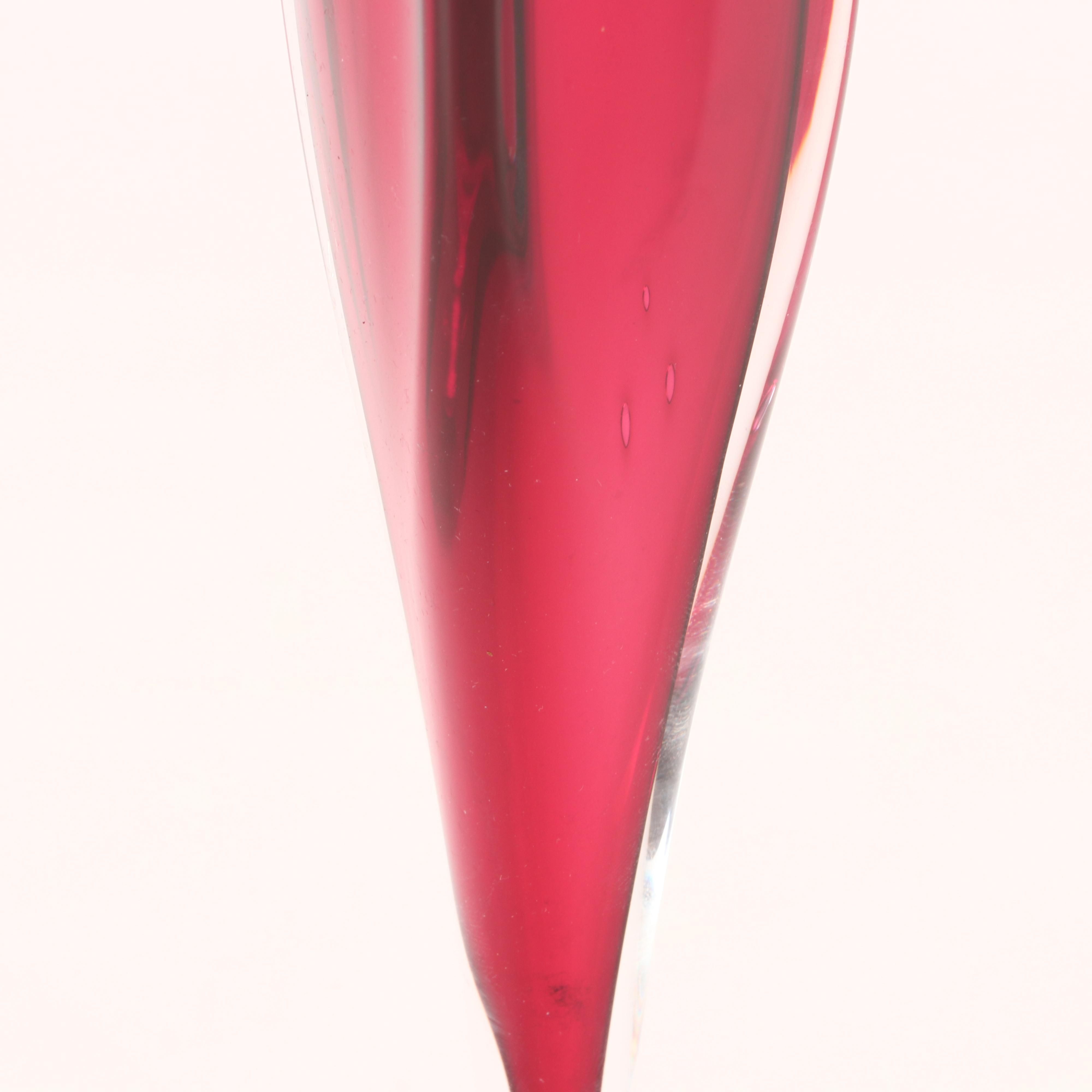 Red Art Glass Vase