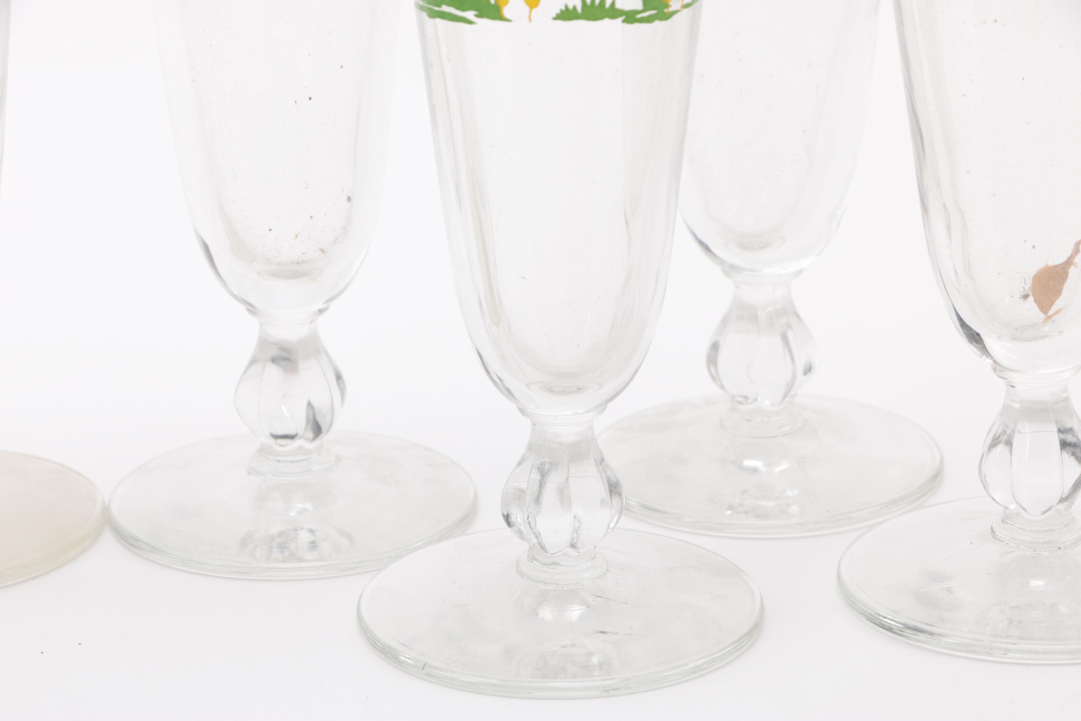 1950's Libbey "Buick Model C Antique Car" Glassware Set