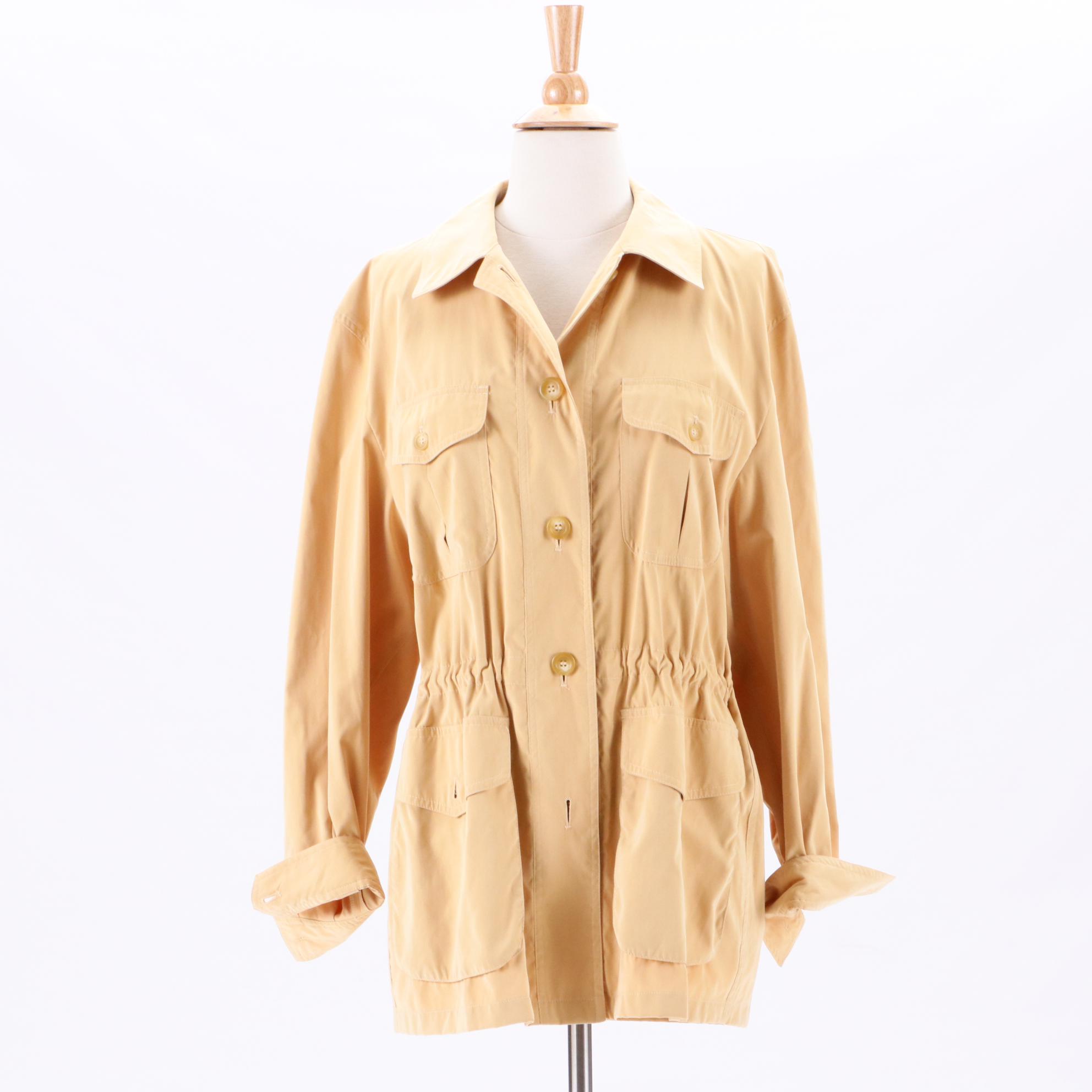 Valstar Buttercream Yellow Microfiber Jacket and Rizal Distressed Leather Jacket