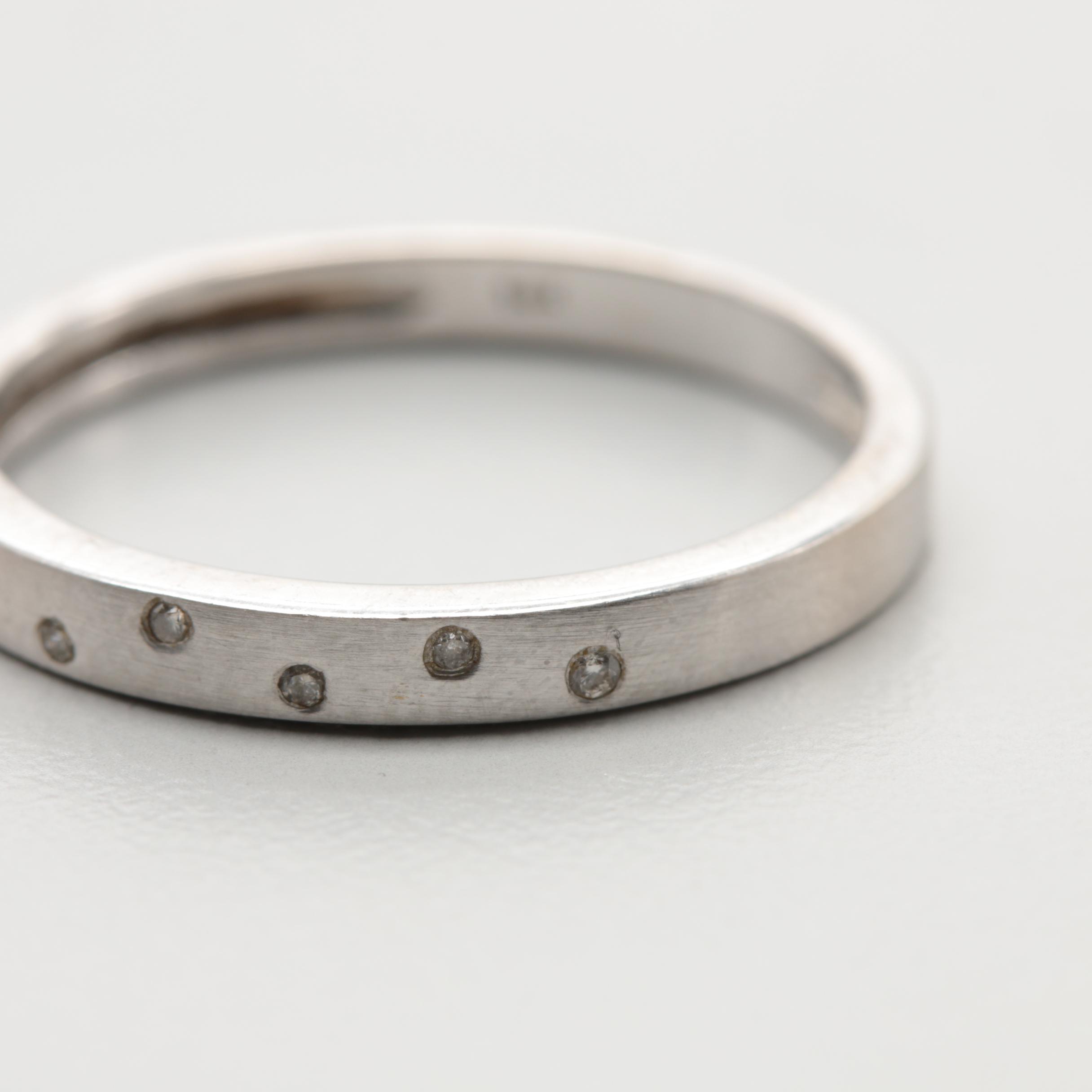 14K Gold Tri-Color Stackable Diamond Rings