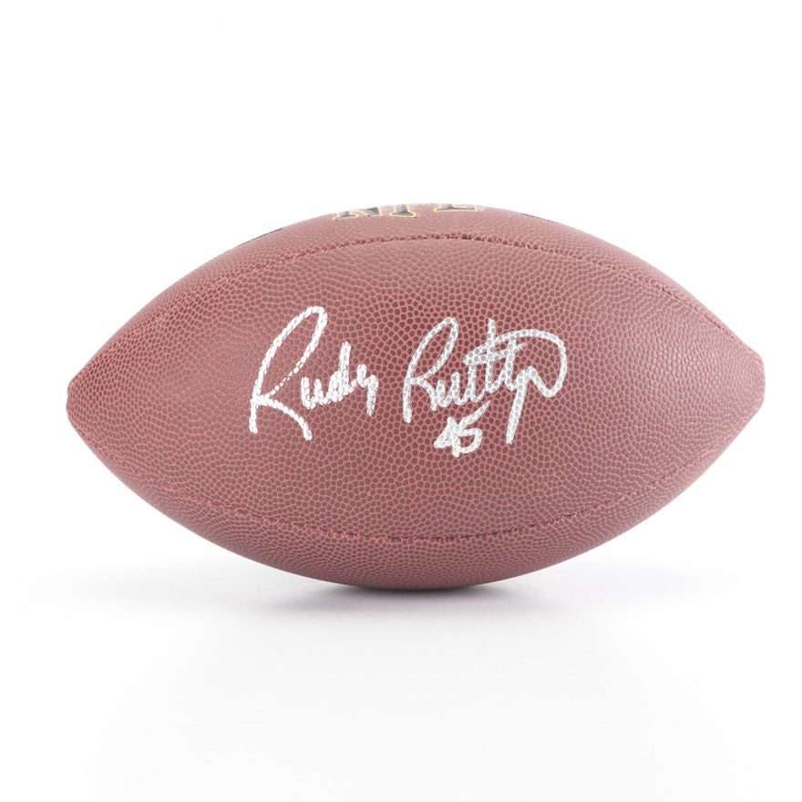 Rudy Ruettiger Autographed Wilson Football