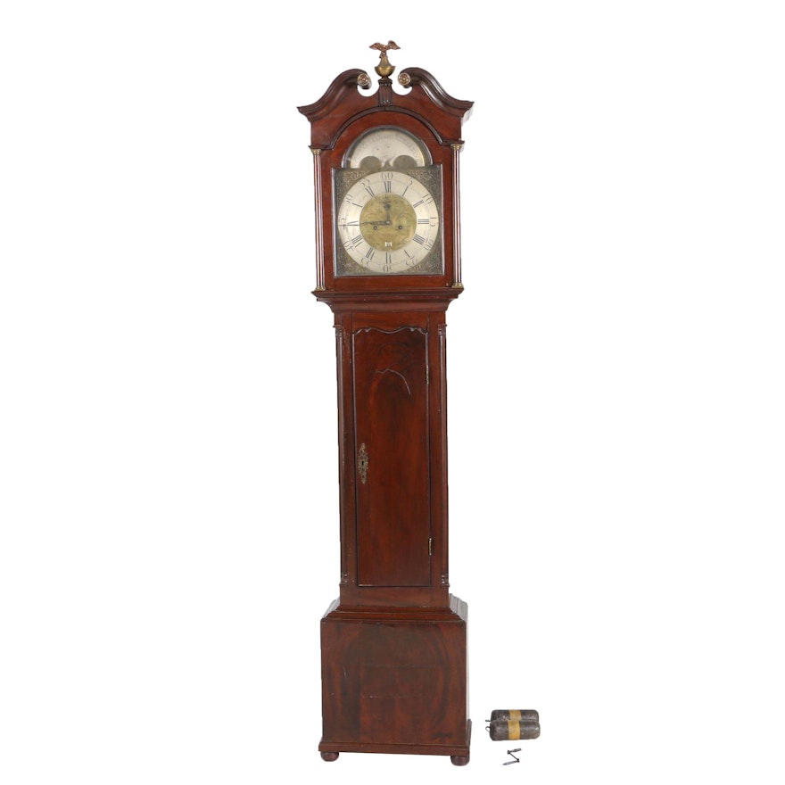 George III Mahogany Tall Case Clock, Robert Townsend, Greenock, Circa 1800