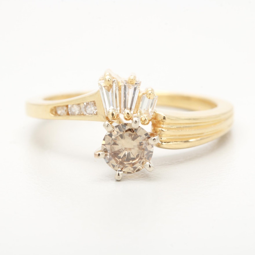 18K Yellow Gold Diamond Ring