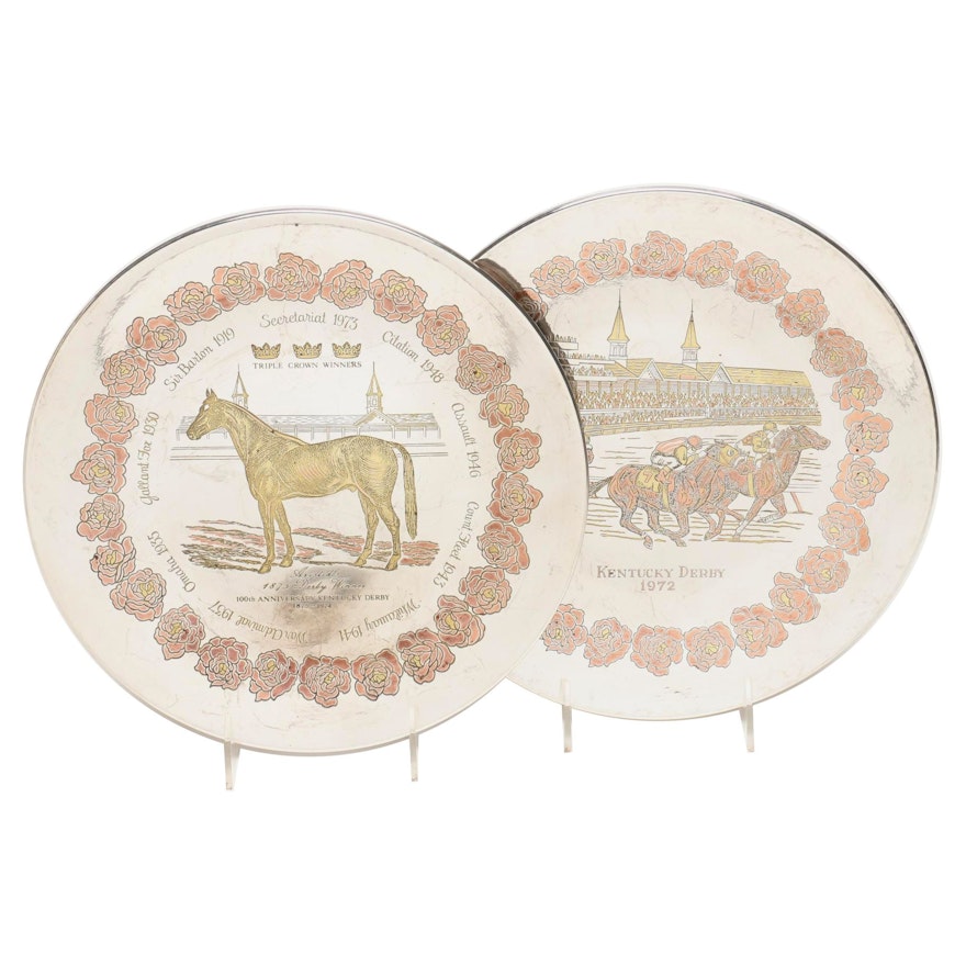 Reed & Barton Limited Edition Kentucky Derby Damascene Plates