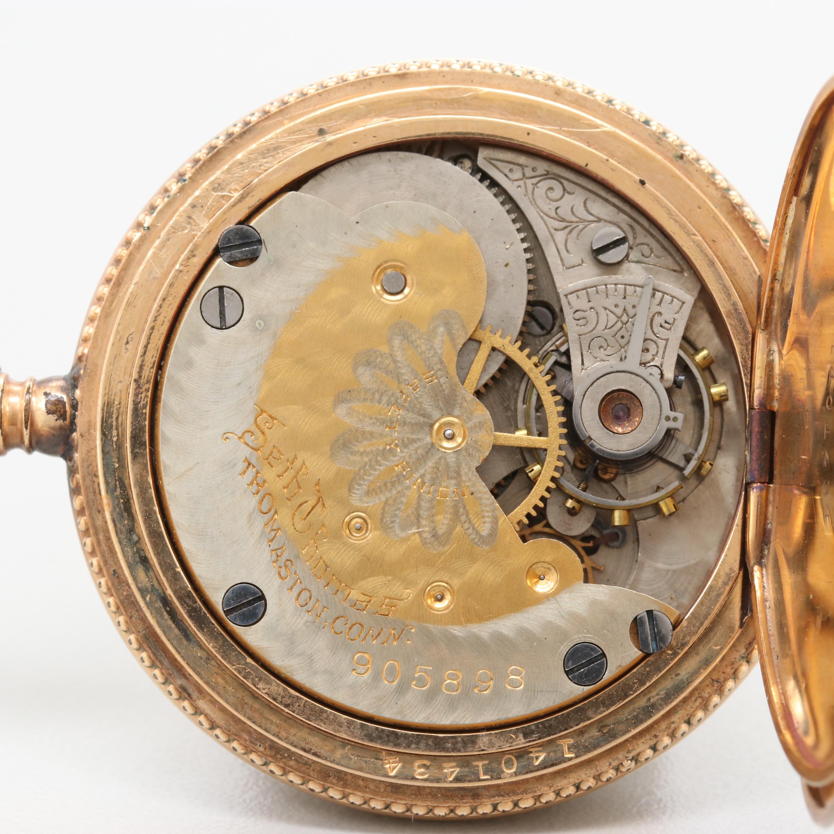 Seth Thomas Gold Filled Hunting Case Pocket Watch