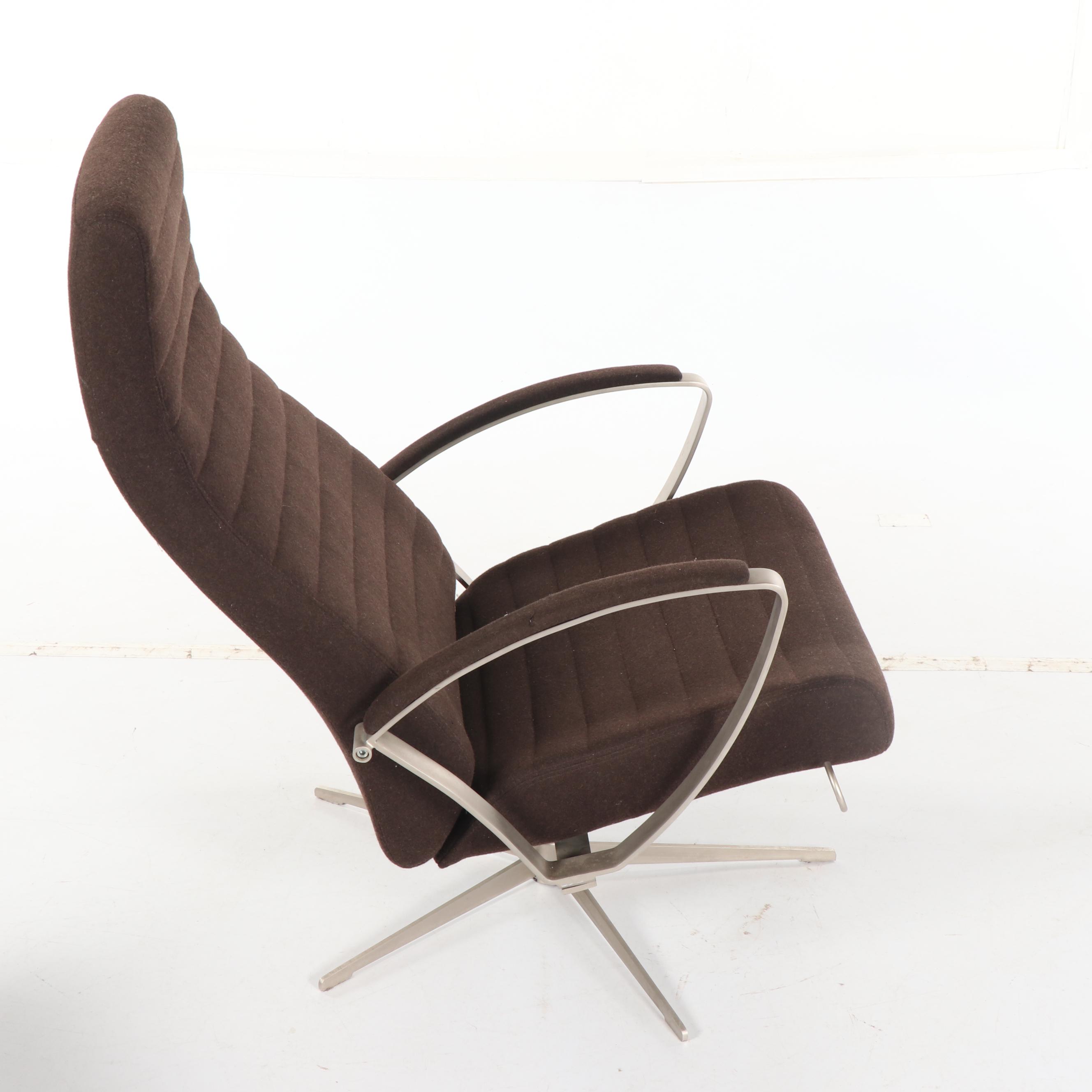 "Wing" Upholstered Recliner with Ottoman by BoConcept, 21st Century