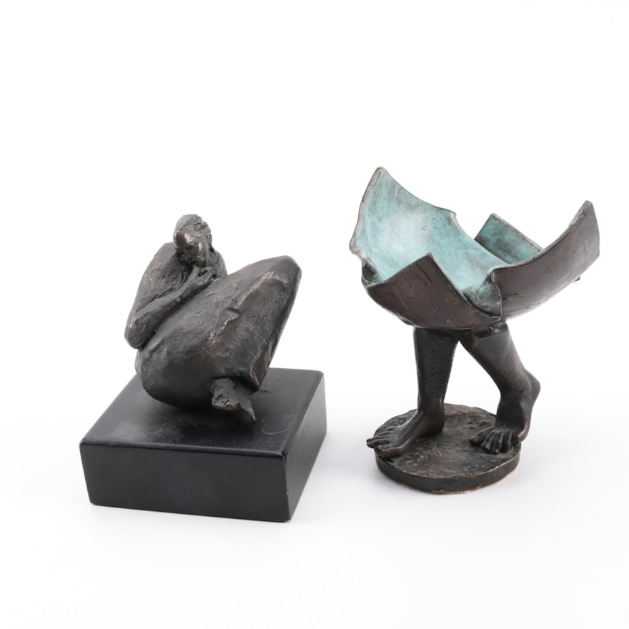 Abstract Figural Bronze Sculptures