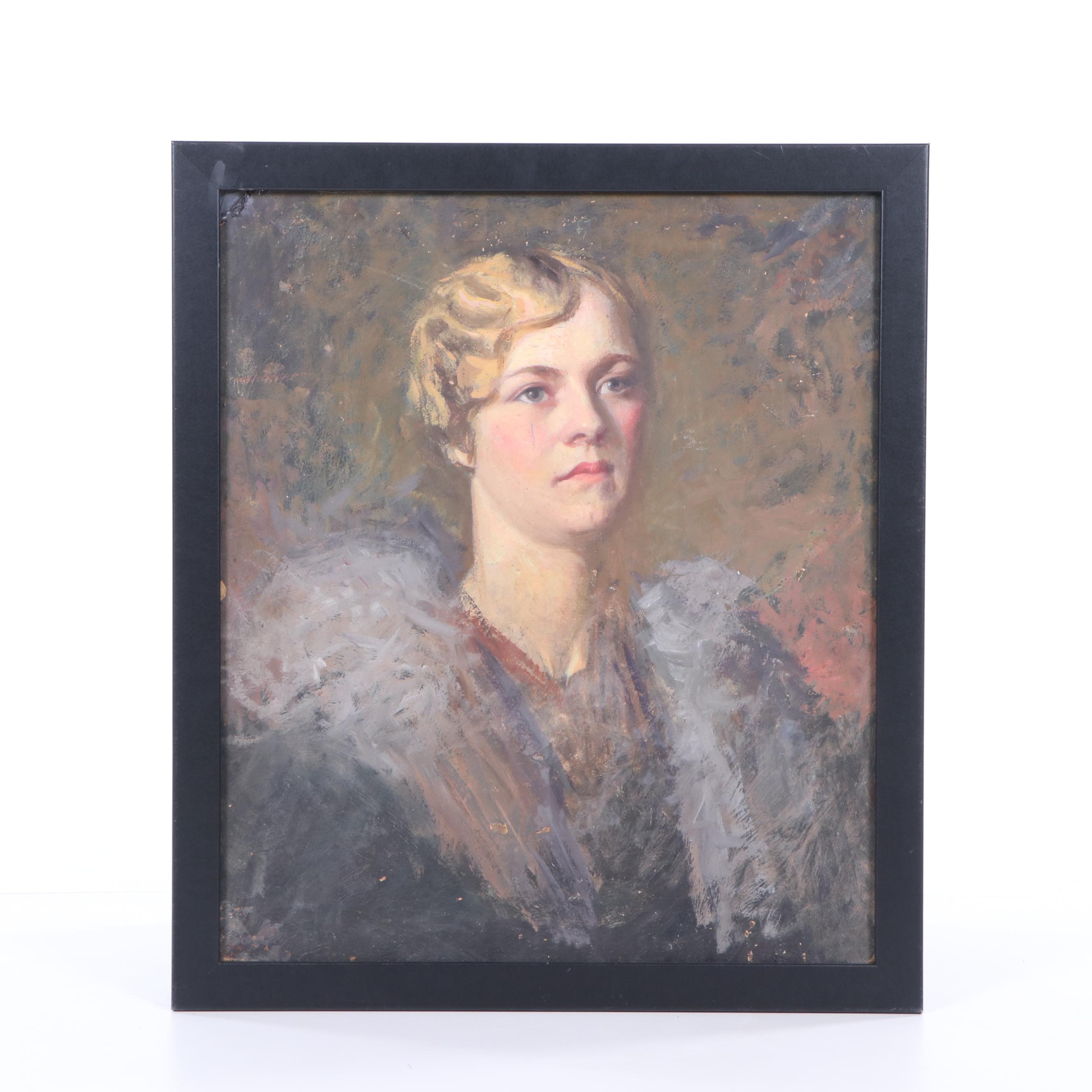 Double Sided Oil Portrait Painting