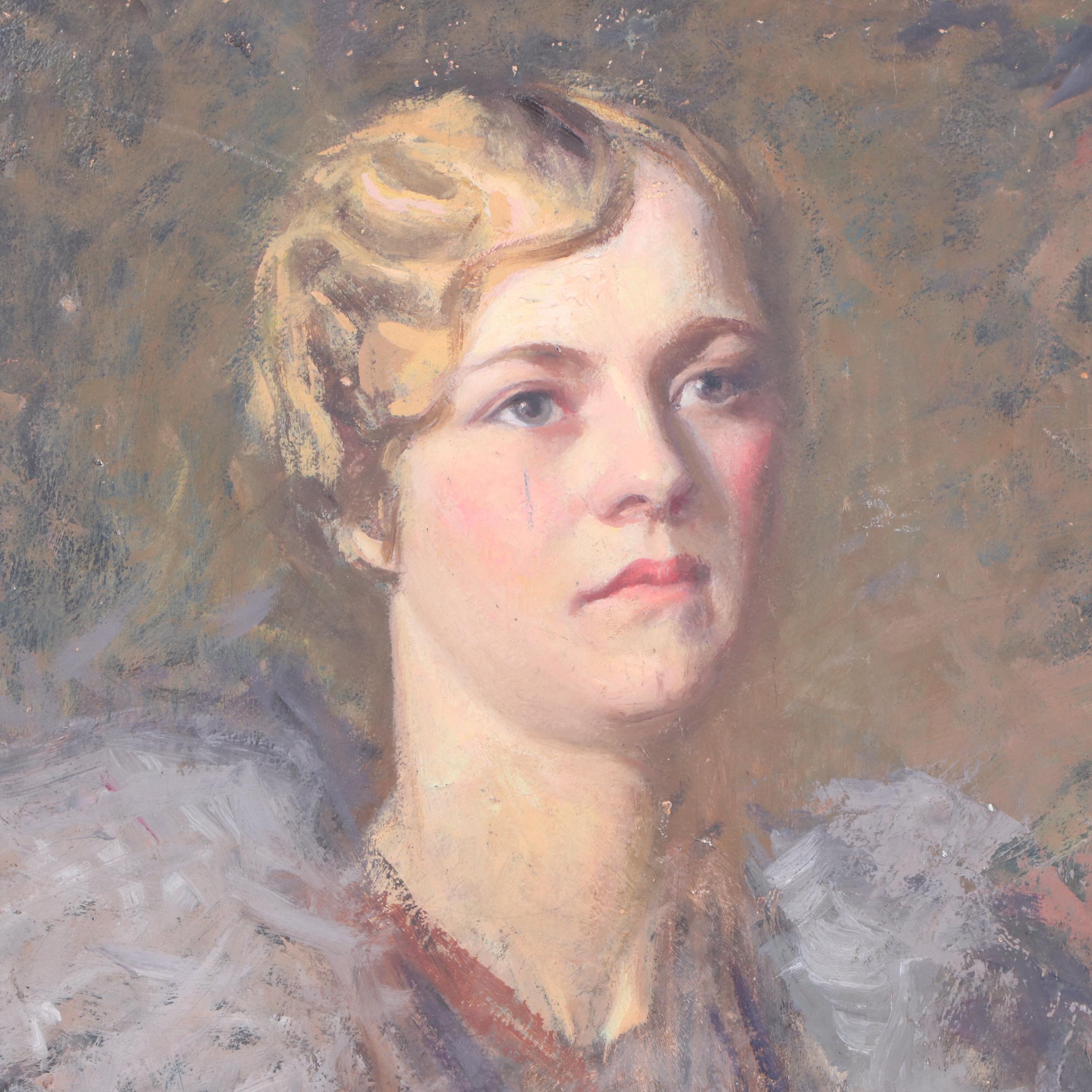 Double Sided Oil Portrait Painting