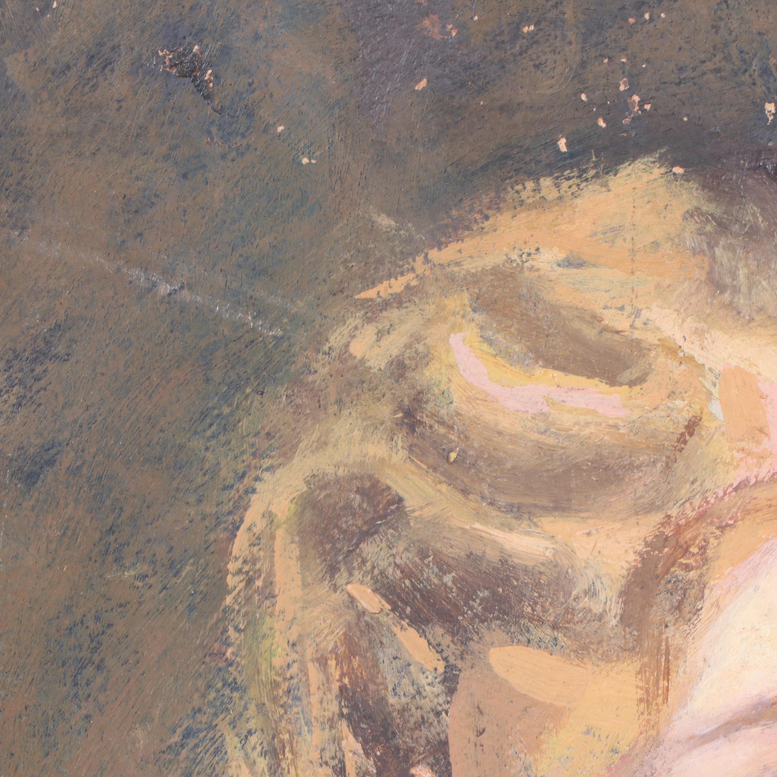 Double Sided Oil Portrait Painting